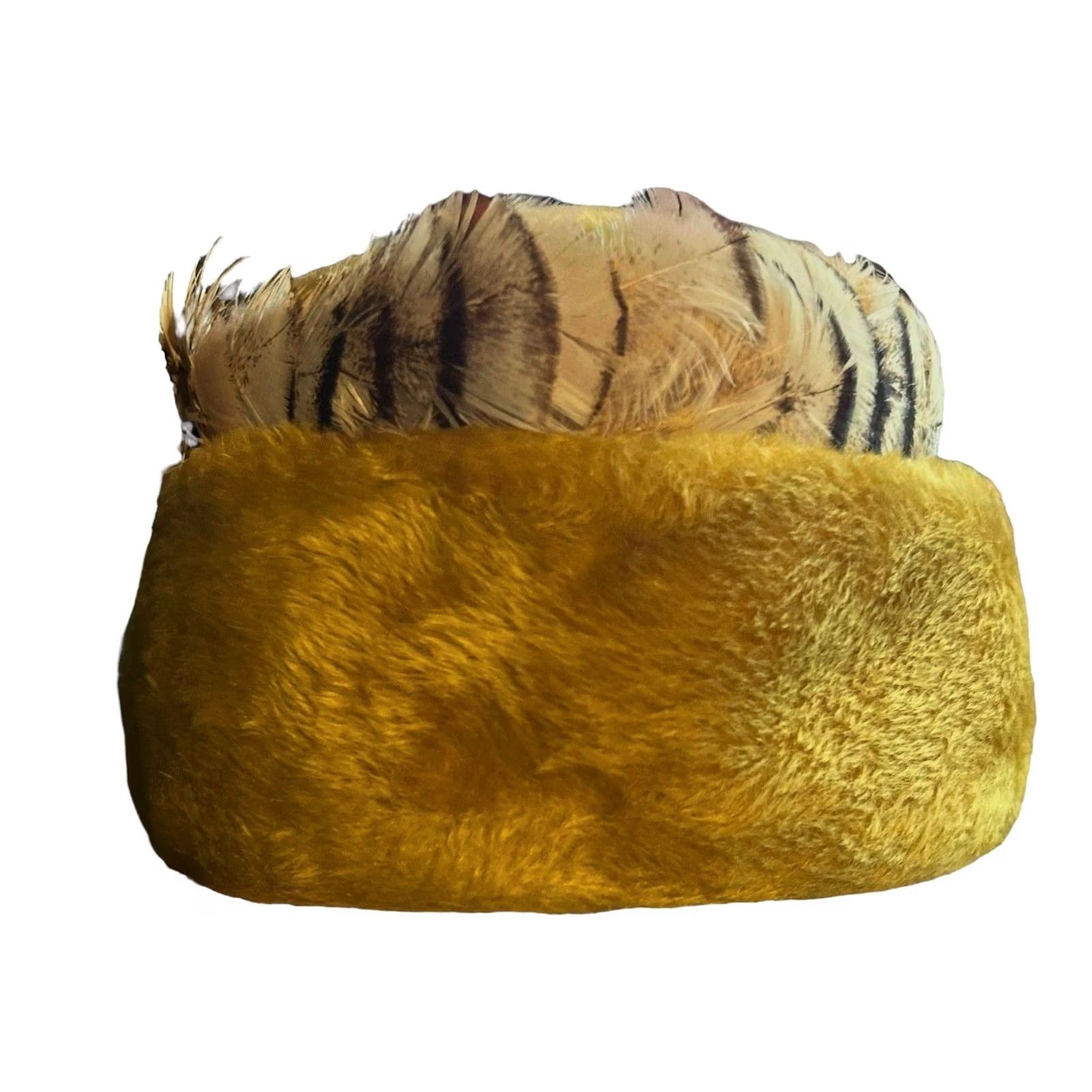 New Era VINTAGE New Era Women's Church Hat Yellow Feathers Made In Italy Size ONE SIZE - 4 Thumbnail