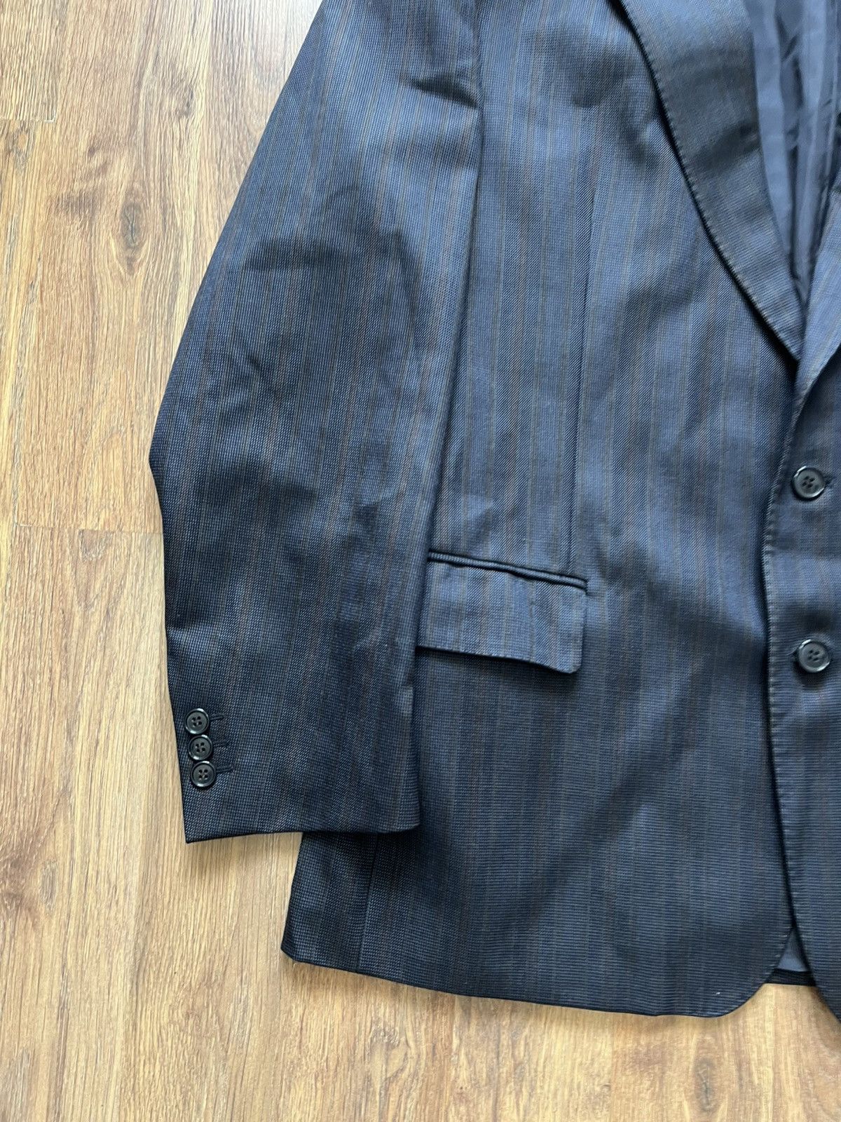 Ermenegildo Zegna Ermenegildo Zegna Pinstripe Wool Suit Blazer Size 50R - 2 Thumbnail