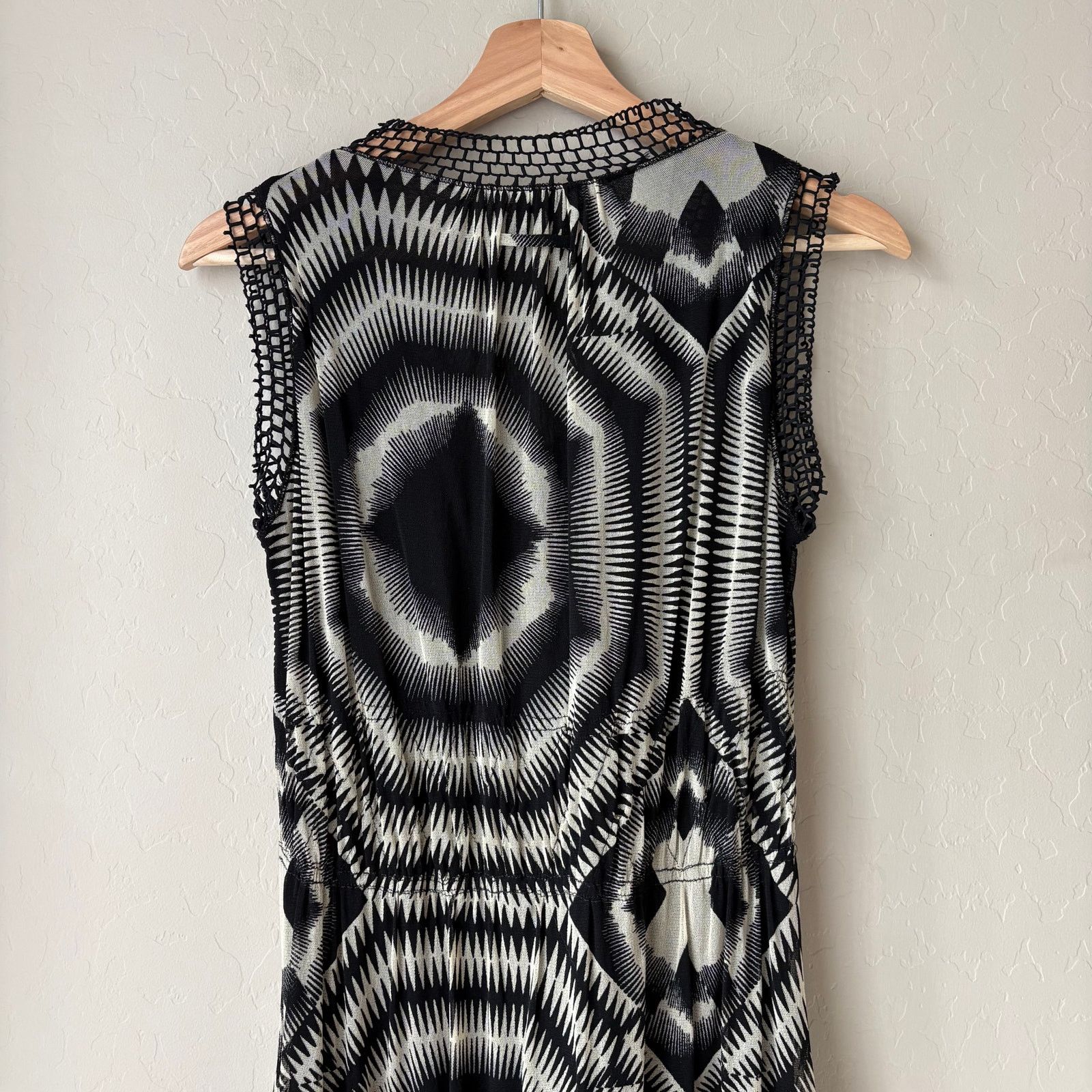 Jean Paul Gaultier Jean Paul Gaultier 90s Black Geo Optical Illusion Dress Sz M Size M / US 6-8 / IT 42-44 - 6 Thumbnail