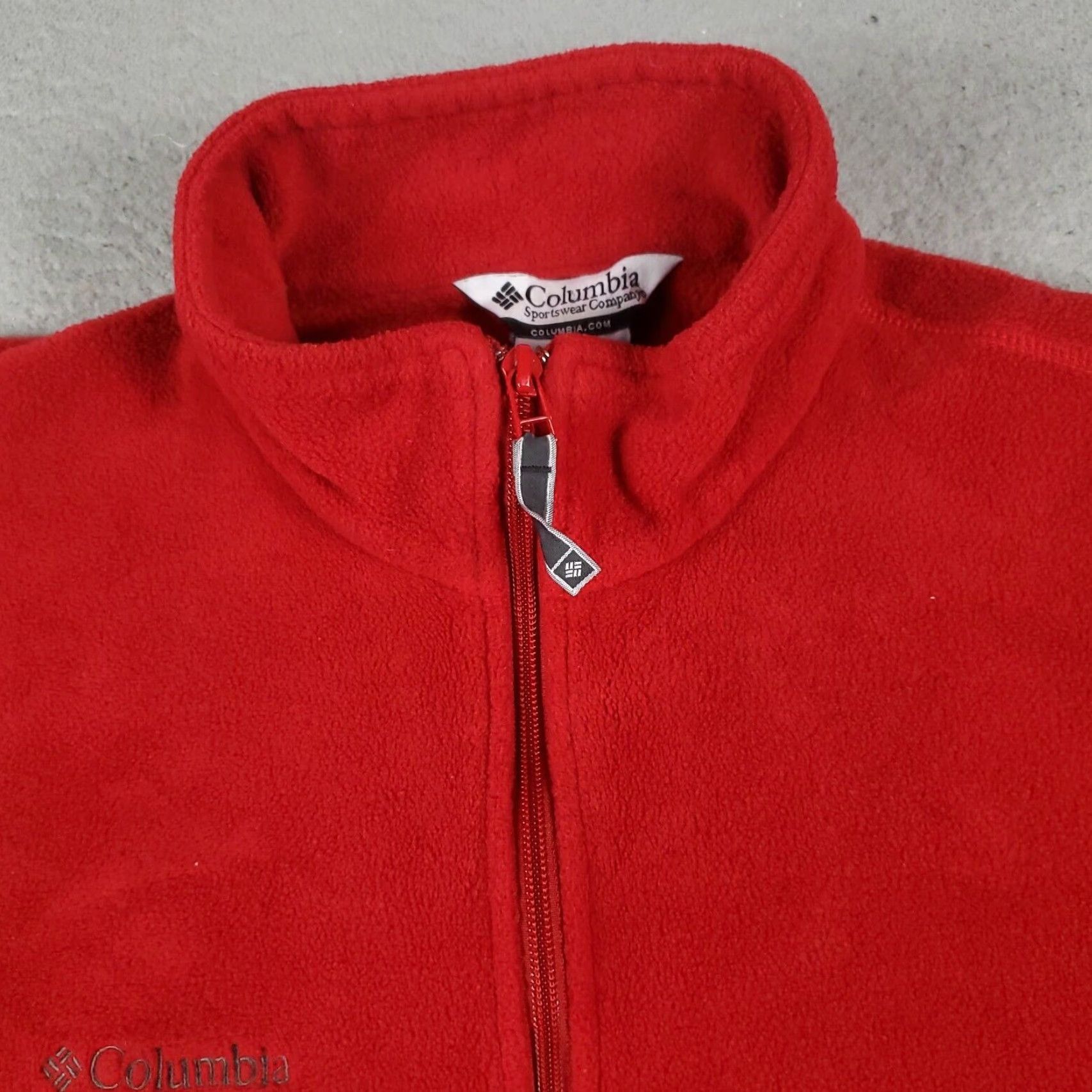 Vintage Columbia Mens Large Red Fleece 1/4 Zip Up Pullover Sweatshirt Sweater Size US L / EU 52-54 / 3 - 3 Thumbnail