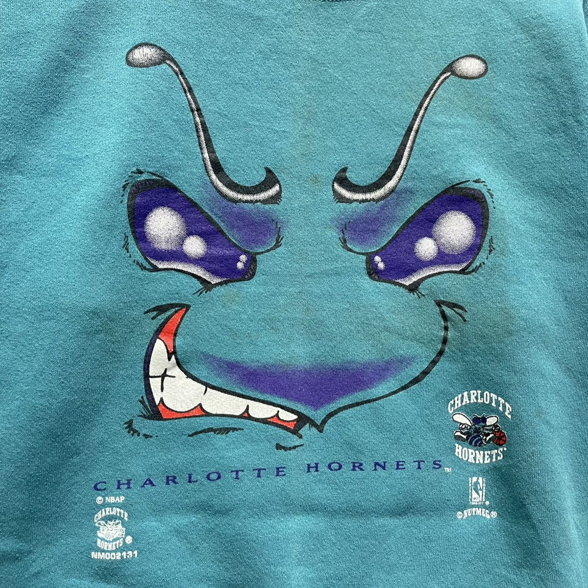 NBA Vintage 90s Charlotte Hornets Nutmeg Mills Sweatshirt Size US S / EU 44-46 / 1 - 2 Thumbnail