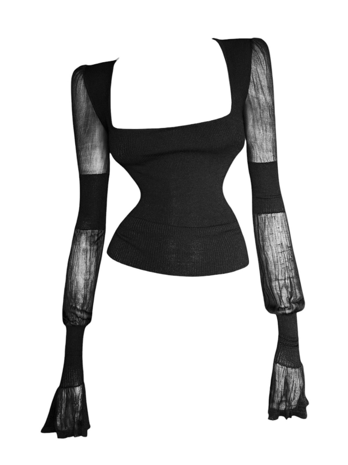 Yves Saint Laurent Runway Yves Saint Laurent by Tom Ford Silk Knit Blouse Size S / US 4 / IT 40 - 1 Thumbnail