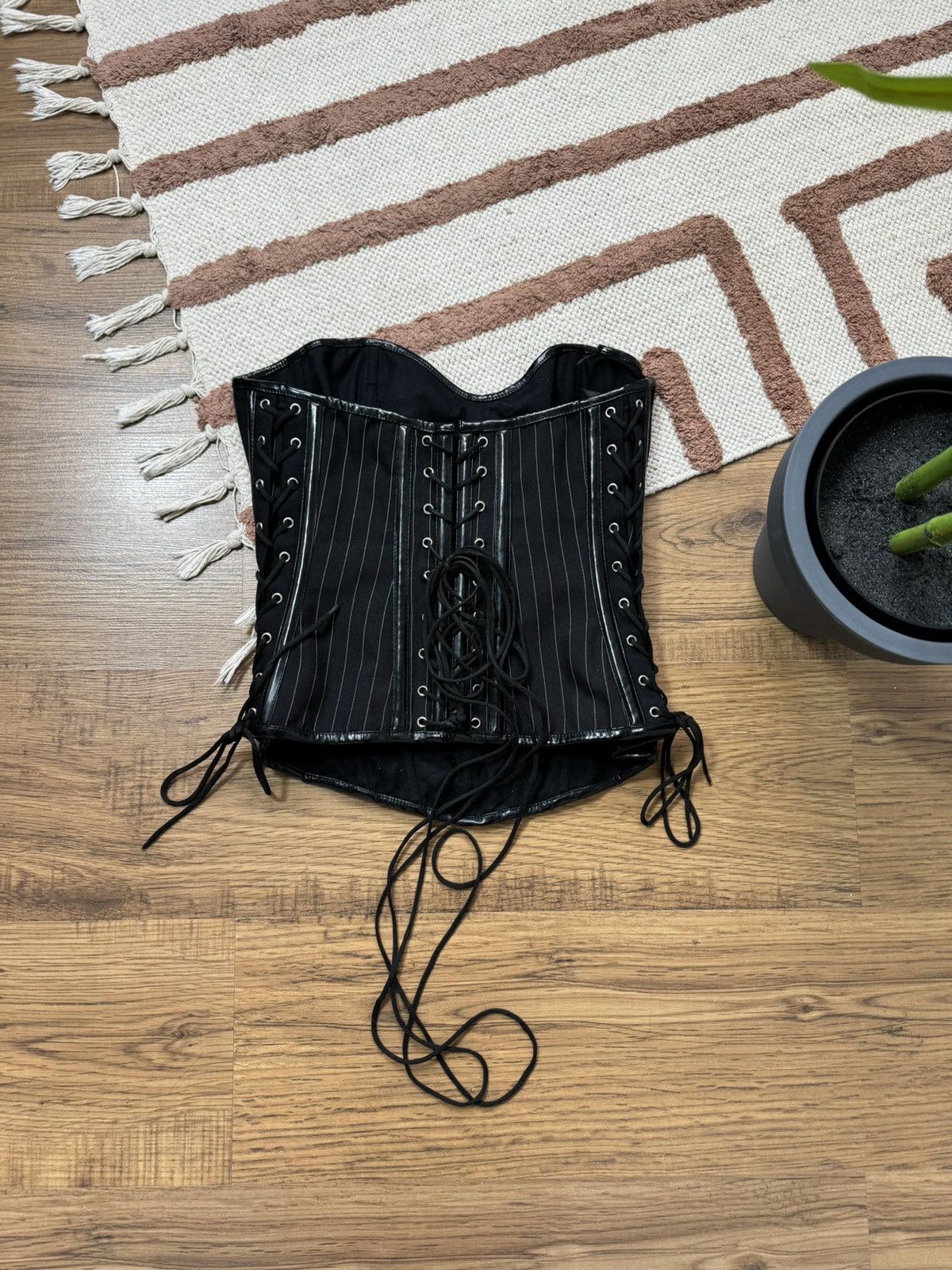 Vintage VIVIENNE WESTWOOD STYLE BURLESKA GRUNGE CORSET Size L / US 10 / IT 46 - 5 Thumbnail