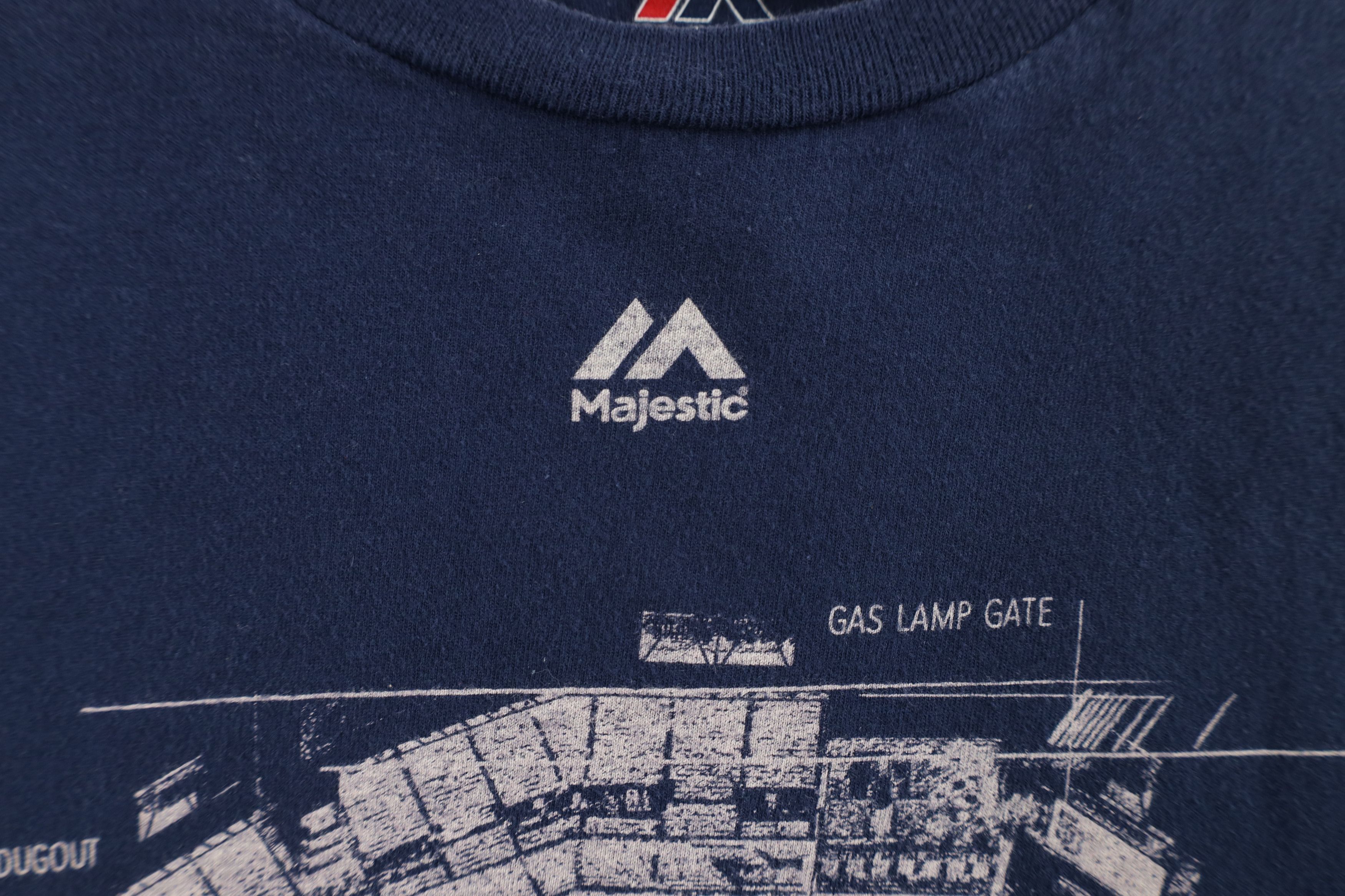 Majestic × Vintage Vintage Majestic Petco San Diego Padres Baseball T-Shirt Size US 32 / EU 48 - 5 Thumbnail