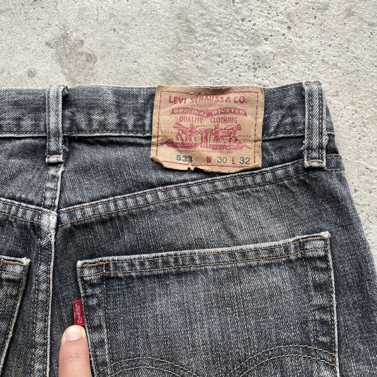Levi's Vintage Clothing W29 Vintage Levi’s 533 Black Faded Jeans Denim Pants Size US 29 - 9 Thumbnail