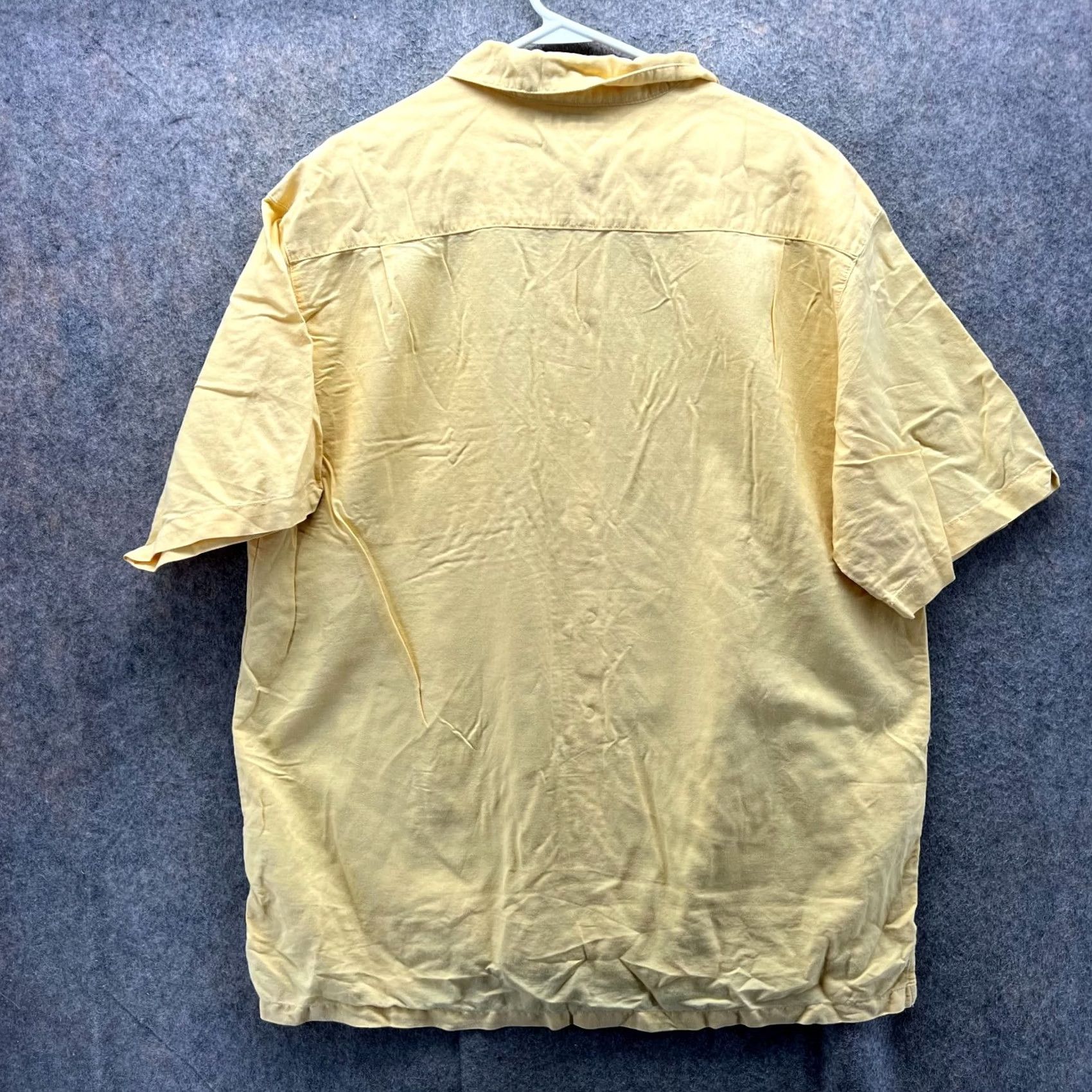 Vintage Columbia Shirt Mens XL Yellow Button-Down Short Sleeve Hawaiian Fishing Cotton Regular Size US XL / EU 56 / 4 - 2 Thumbnail