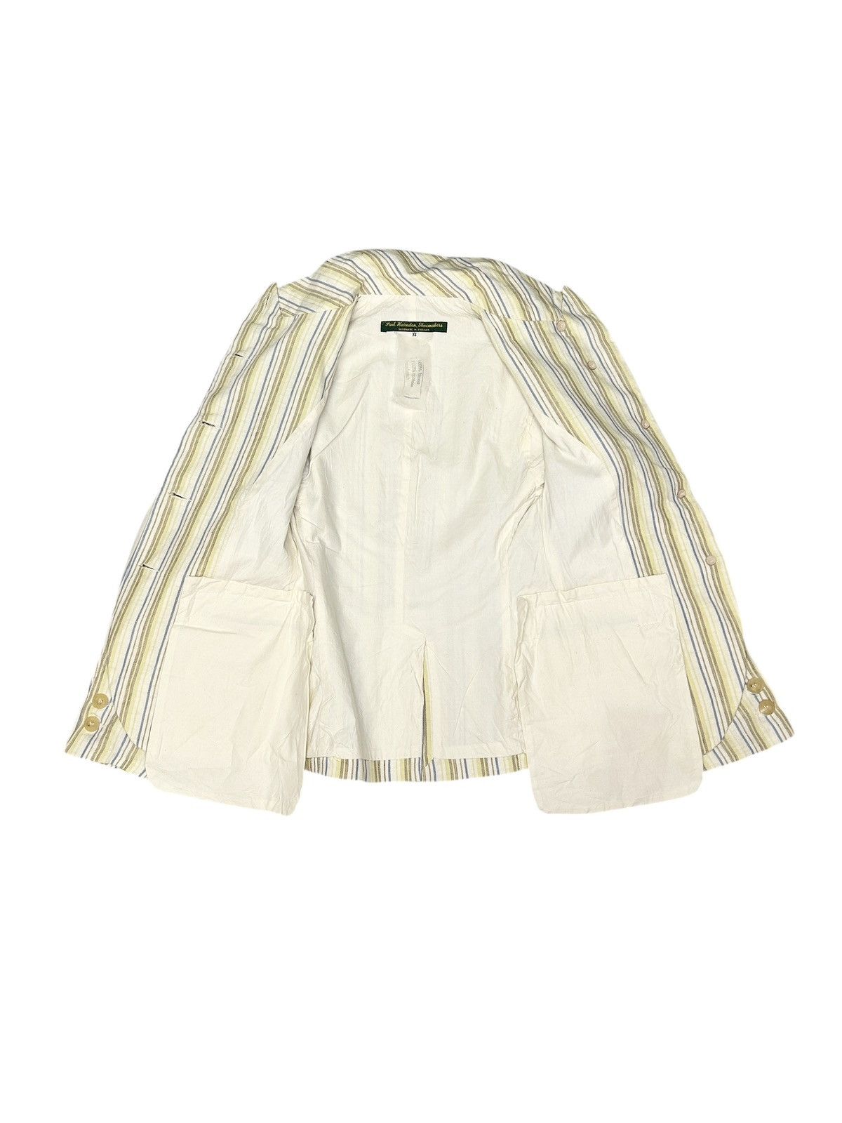 Paul Harnden Shoemakers Extended Pocket Stripe Linen Blazer Size XS / US 0-2 / IT 36-38 - 8 Thumbnail