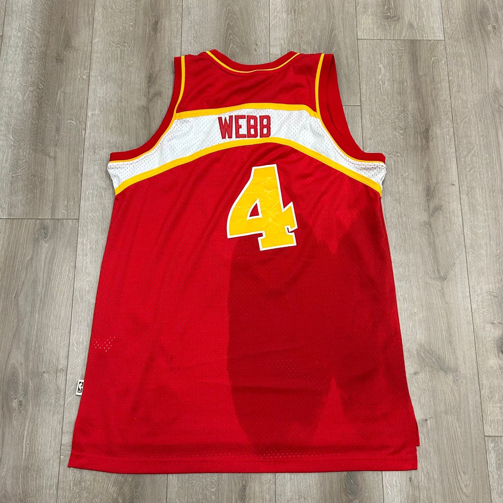Adidas Atlanta Hawks Spud Webb 1986-87 Red Mitchell Ness Jersey XL Size US XL / EU 56 / 4 - 6 Thumbnail
