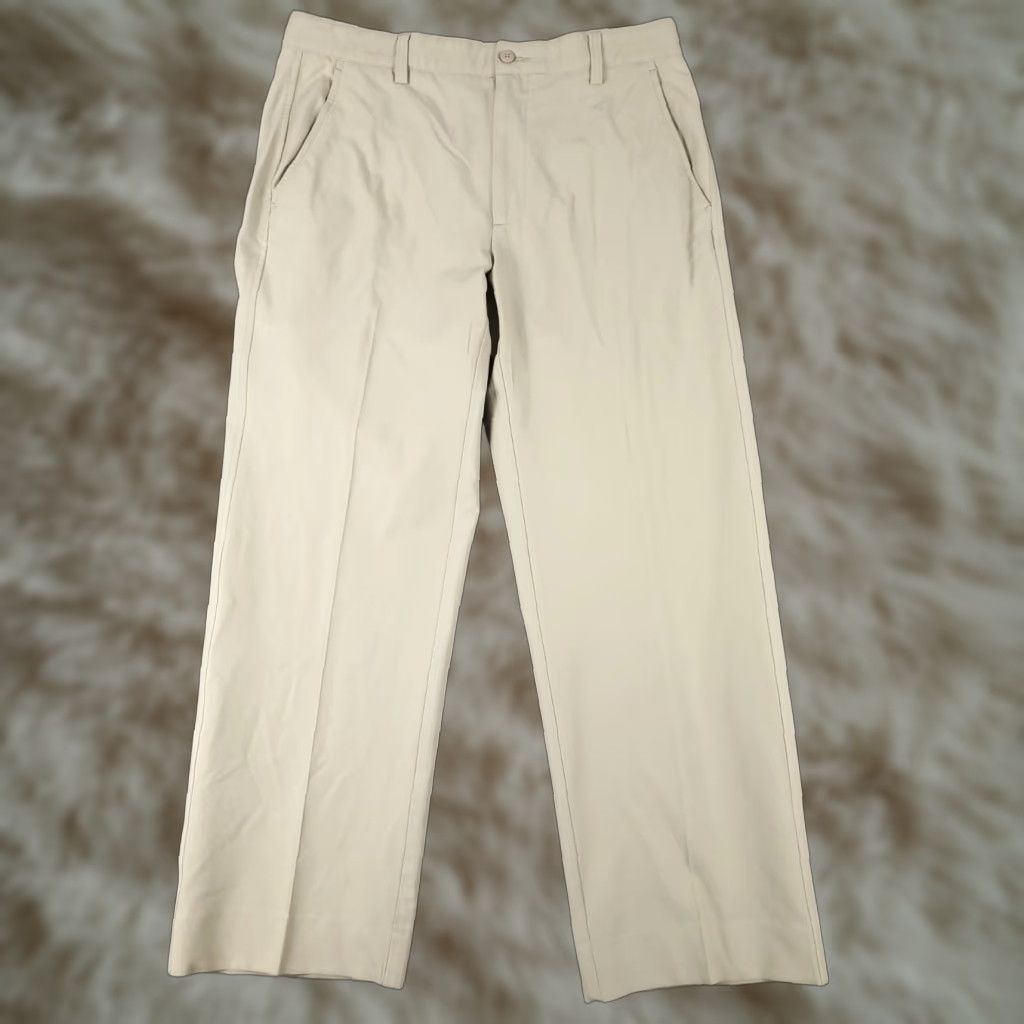 Footjoy FootJoy Chino Pants Mens 34x30 Beige Flat Front Stretch Trousers Size US 34 / EU 50 - 1 Thumbnail