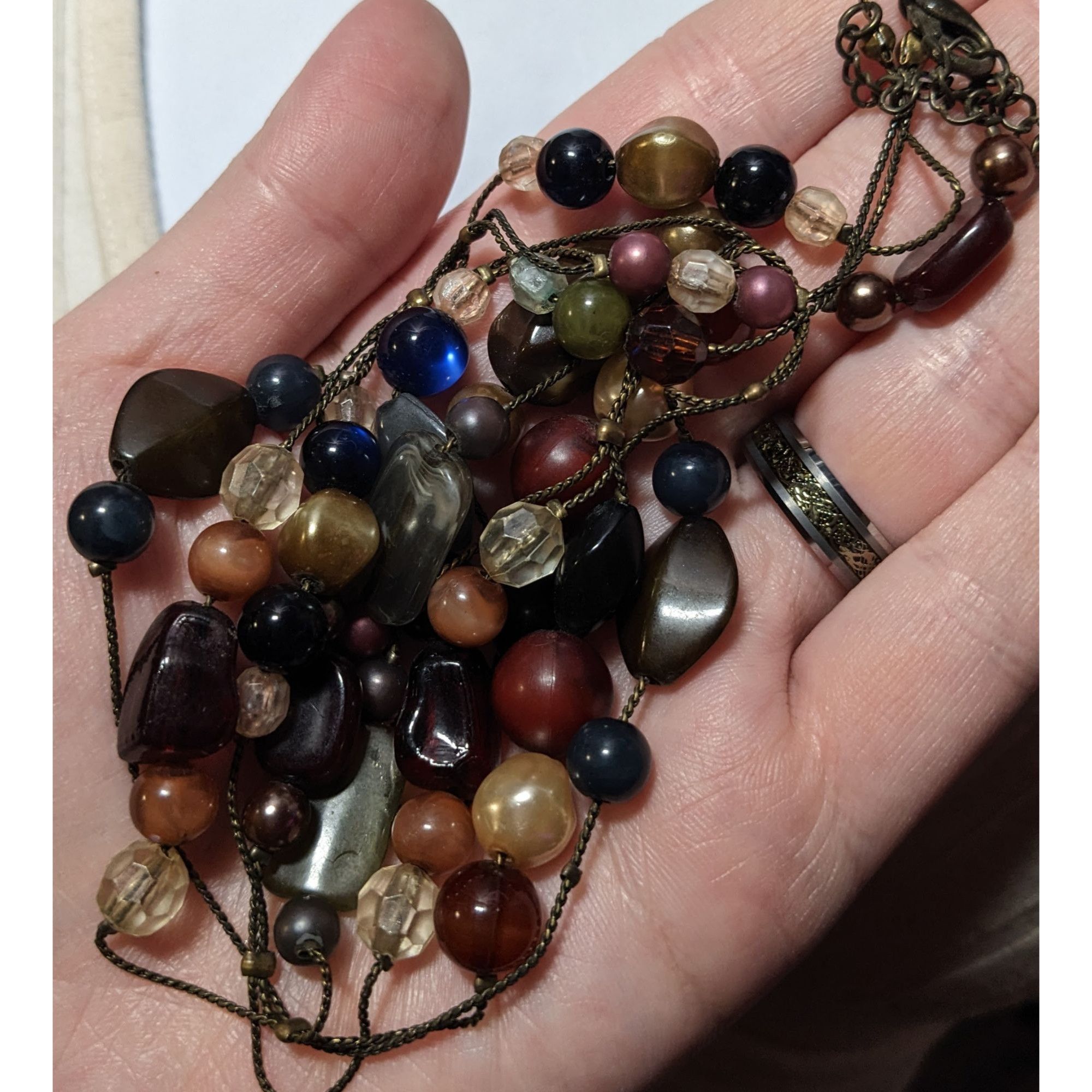 Other Retro Bohemian Cluster Beaded Station Necklace Size ONE SIZE - 8 Thumbnail