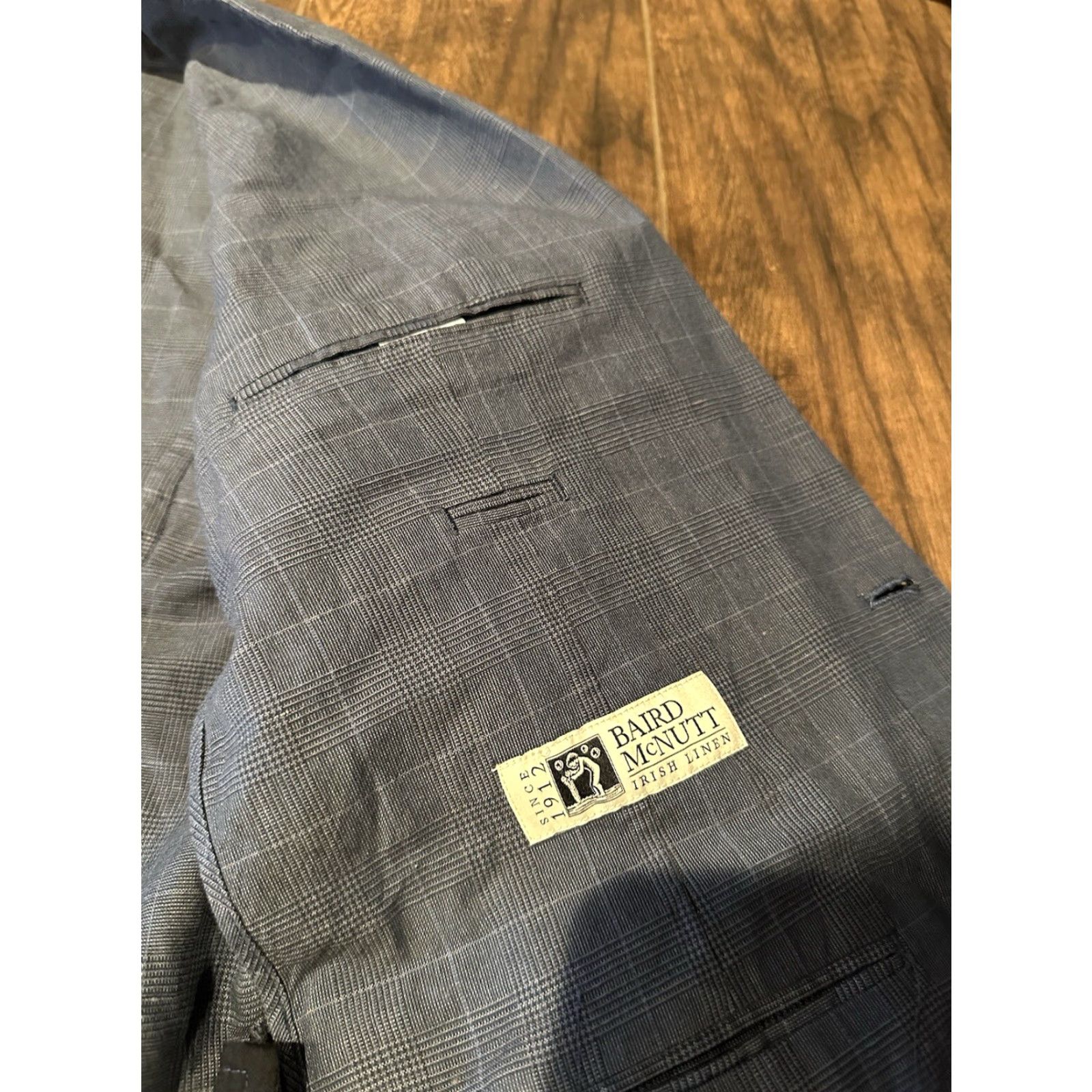 J.Crew NWT J.CREW Sport Coat Plaid Linen Blend Unlined 42L Blue Men's 42L Sports Coat Size US XS / EU 42 / 0 - 5 Thumbnail