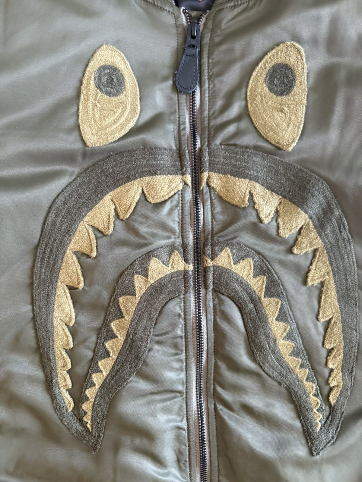 Bape Bape Shark M-A1 Olive Jacket Size US L / EU 52-54 / 3 - 3 Thumbnail