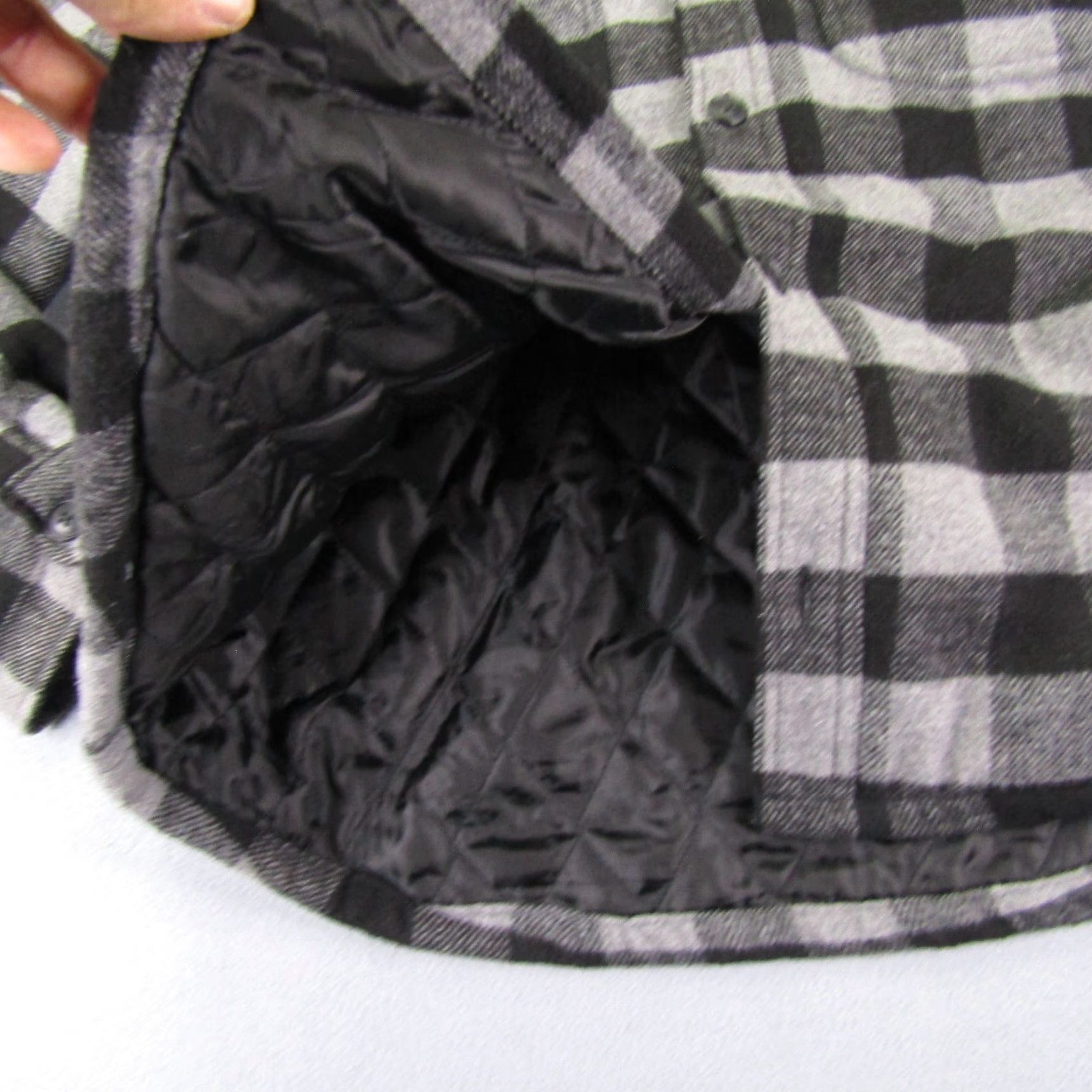 Vintage VINTAGE JACHS Jacket Mens Large Gray Plaid Flannel Wool Blend Quilted Lining Shacket Size US L / EU 52-54 / 3 - 6 Thumbnail
