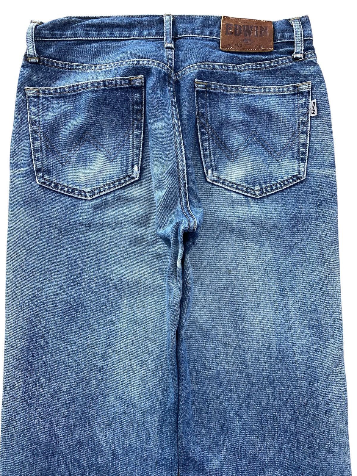 Edwin Edwin Faded Blue Wash Ripped Style Straight Leg Jeans Size US 30 / EU 46 - 4 Thumbnail