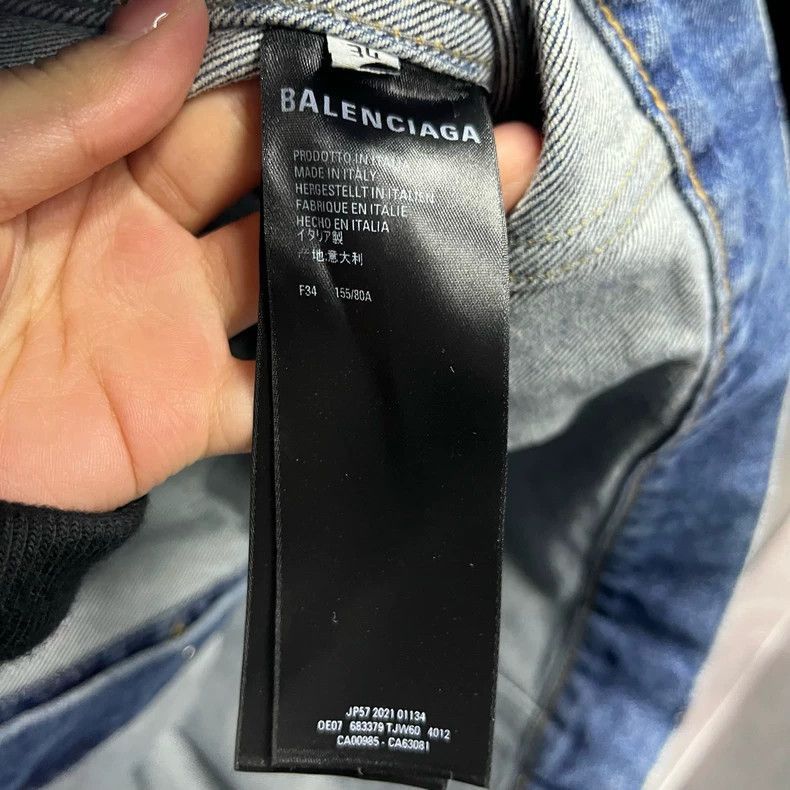 Balenciaga Balenciaga Balenciaga Denim Jacket with Pocket and Rhinest Size US M / EU 48-50 / 2 - 4 Thumbnail