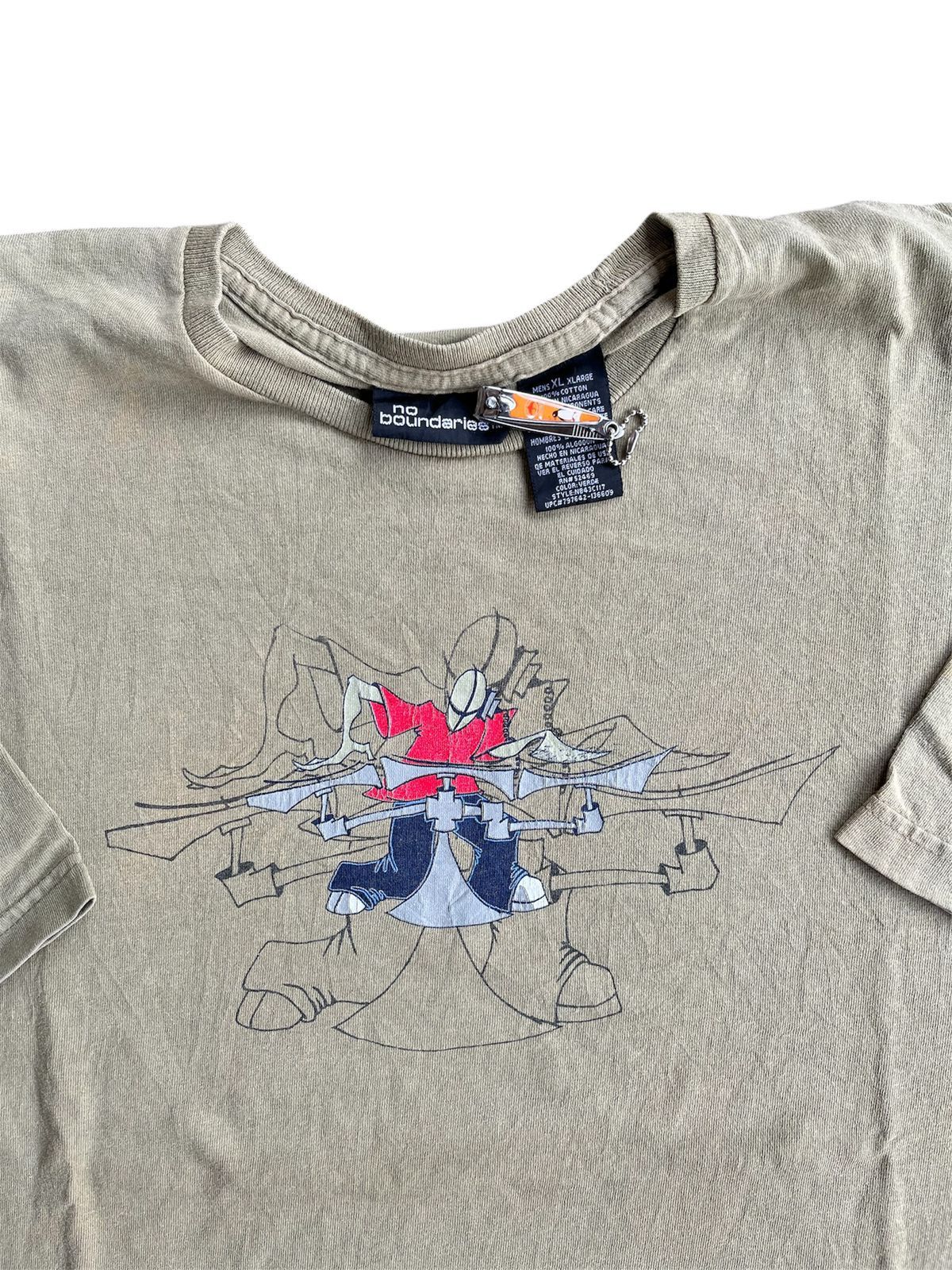 Vintage Early 00s No Bondaries Skate Tshirt Size US XXL / EU 58 / 5 - 3 Thumbnail