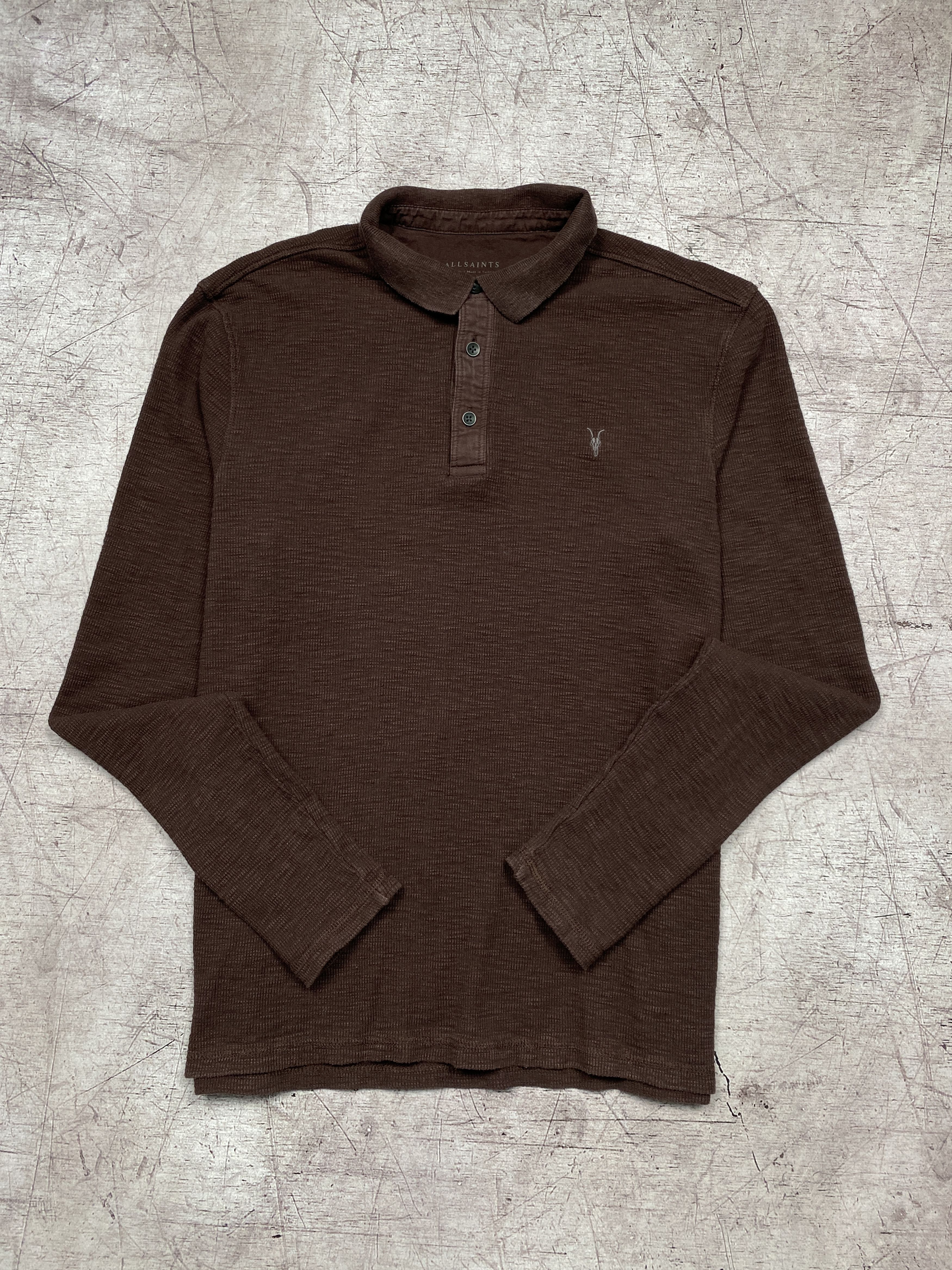 Allsaints Allsaints Vintage Mens Muse Long Sleeve Polo Shirt Size US M / EU 48-50 / 2 - 1 Thumbnail