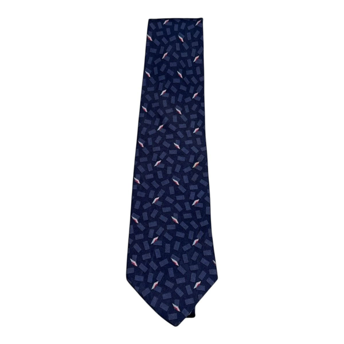 Givenchy Givenchy Monsieur Silk Patterned Geometric Blue Tie 55x3.5 Size ONE SIZE - 1 Thumbnail