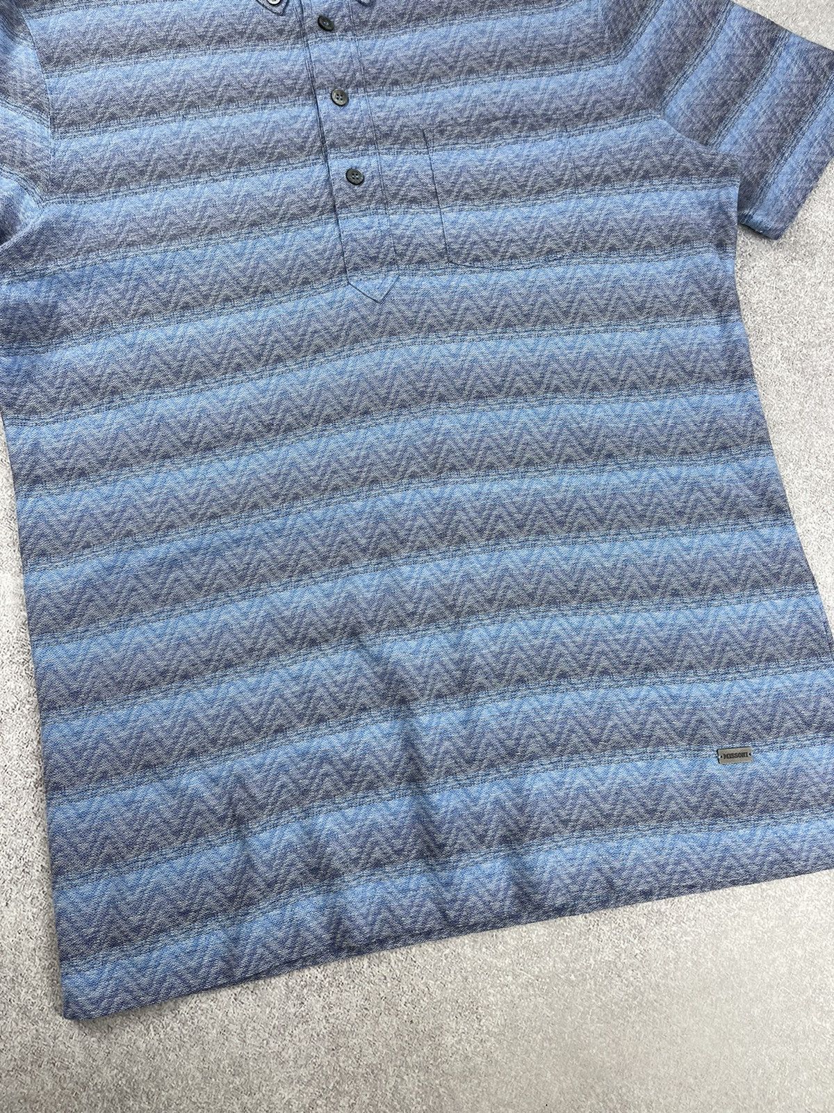 Missoni Missoni Zigzag Print Polo T-Shirt Men’s Size US M / EU 48-50 / 2 - 3 Thumbnail
