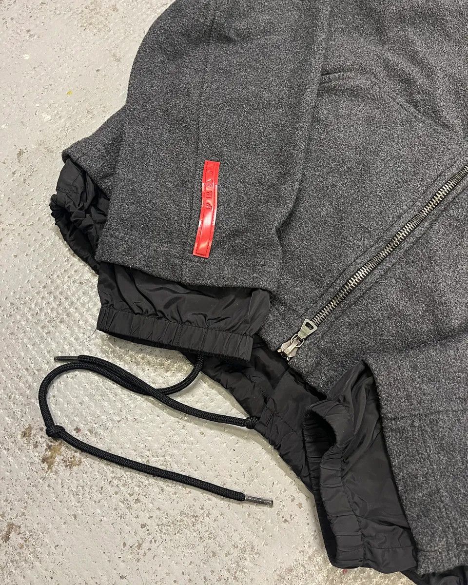 Prada 2000s Prada Grey Layered Zip-up Jacket Size S / US 4 / IT 40 - 6 Thumbnail