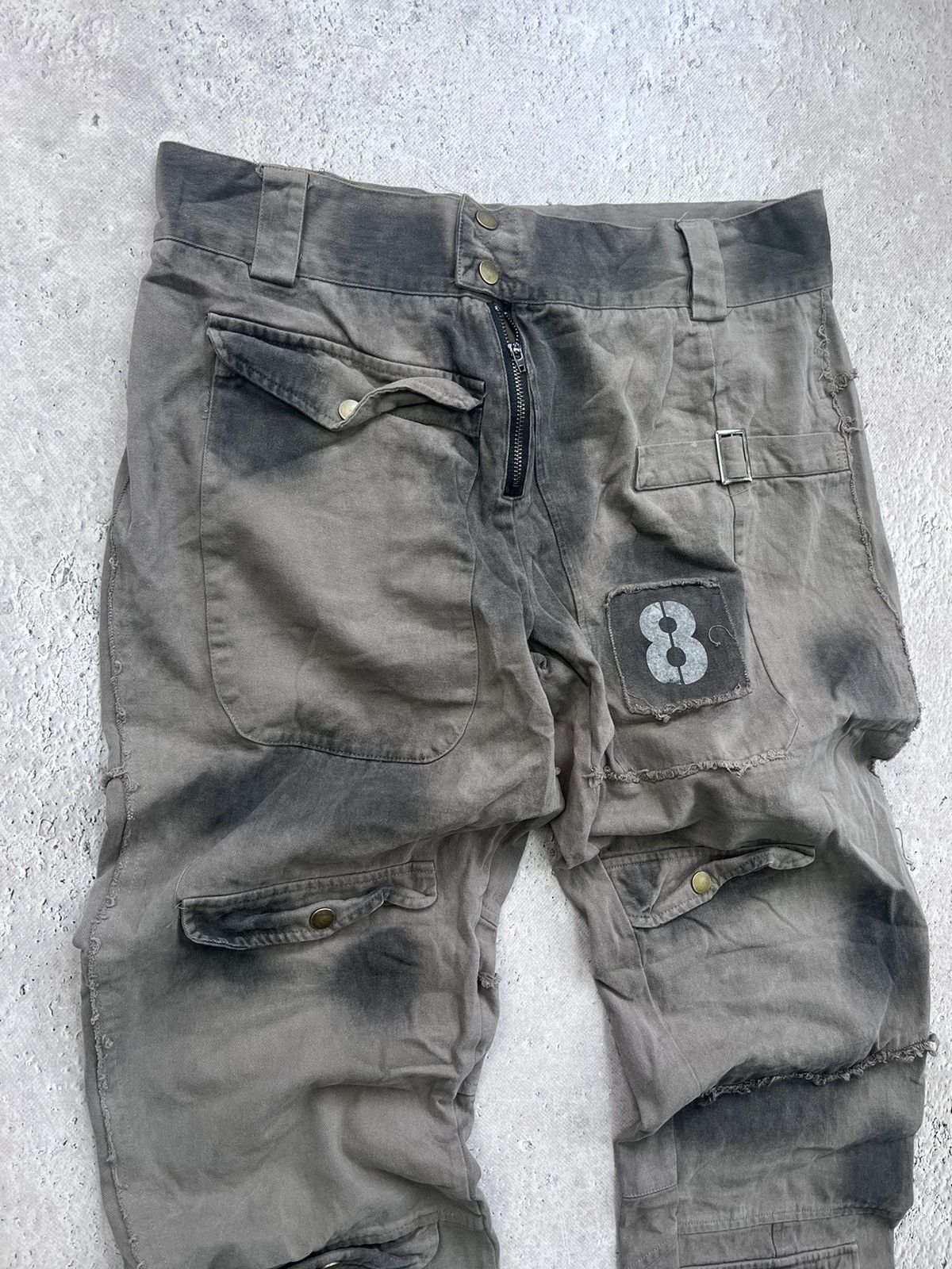 Issey Miyake × Japanese Brand × Tete Homme 2000s Tete Home Multipocket Bondage Cargo Pants Size US 32 / EU 48 - 3 Thumbnail
