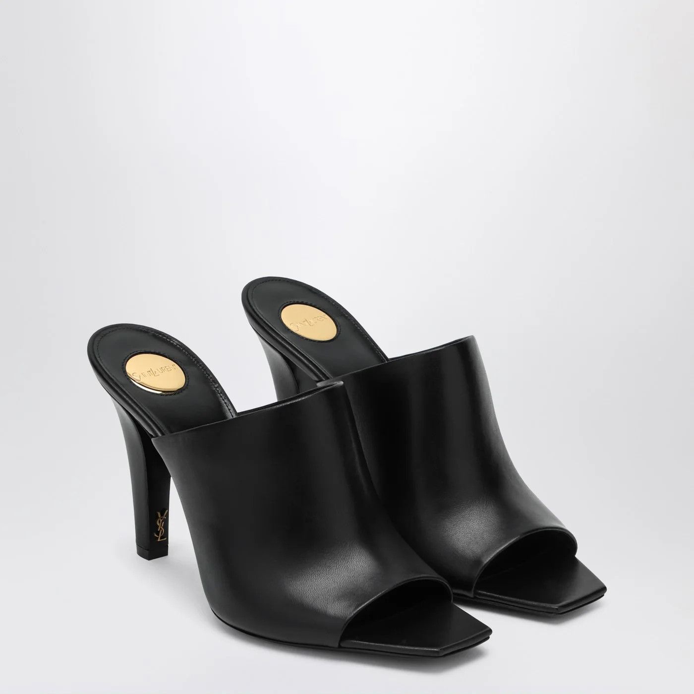 Saint Laurent Paris o1d2blof0526 Leather Mules in Black Size US 10 / IT 40 - 2 Thumbnail