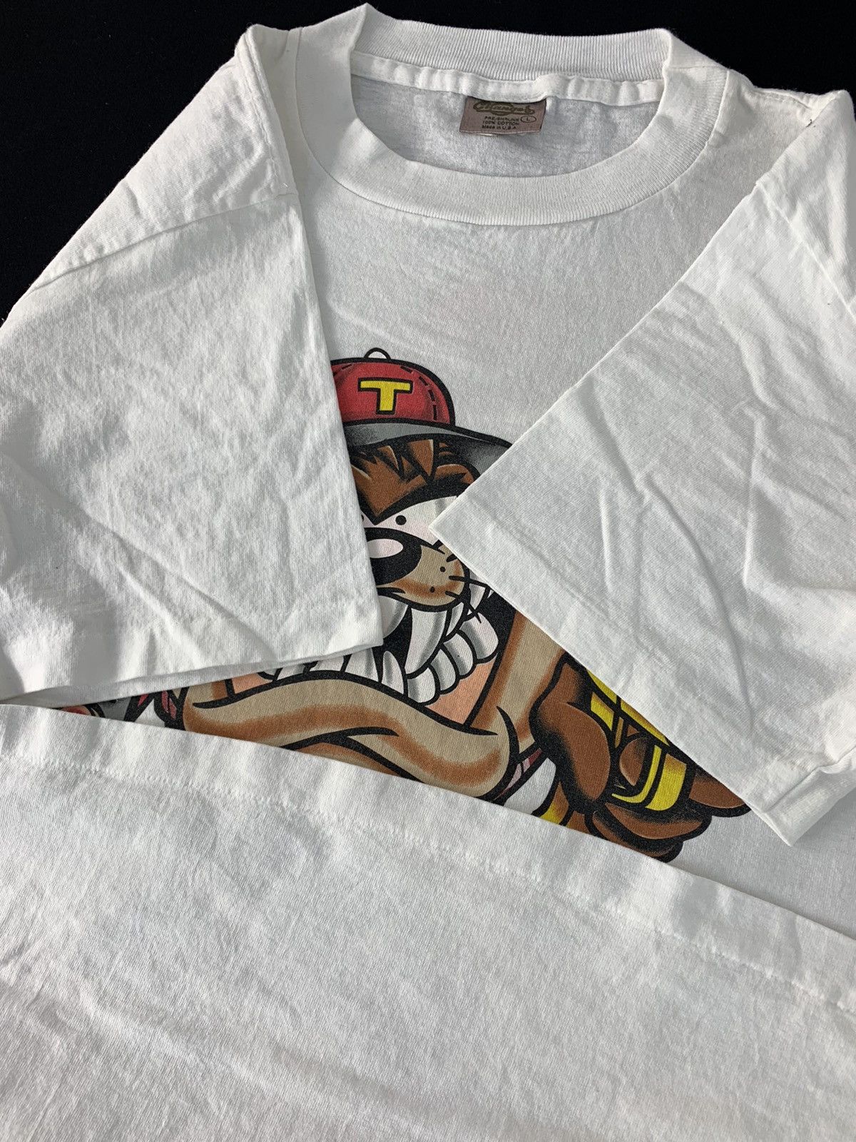 Vintage Looney Tunes Taz Devil Handyman Carpenter Mirror Screen Tee Size US L / EU 52-54 / 3 - 5 Thumbnail