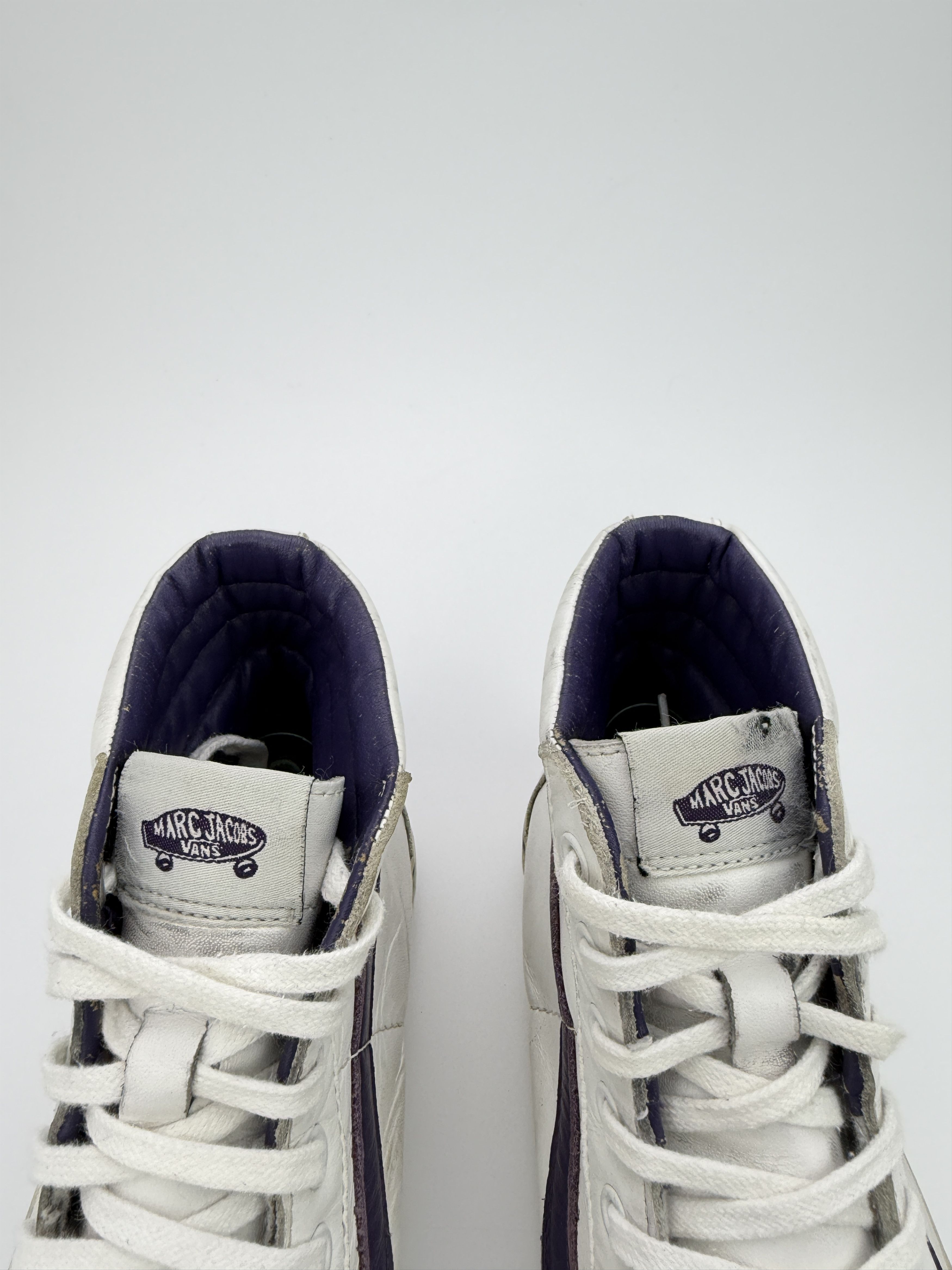 Marc Jacobs × Vans Vans Marc Jacobs White Leather Mid Sneakers Shoes Size US 9 / EU 42 - 11 Thumbnail