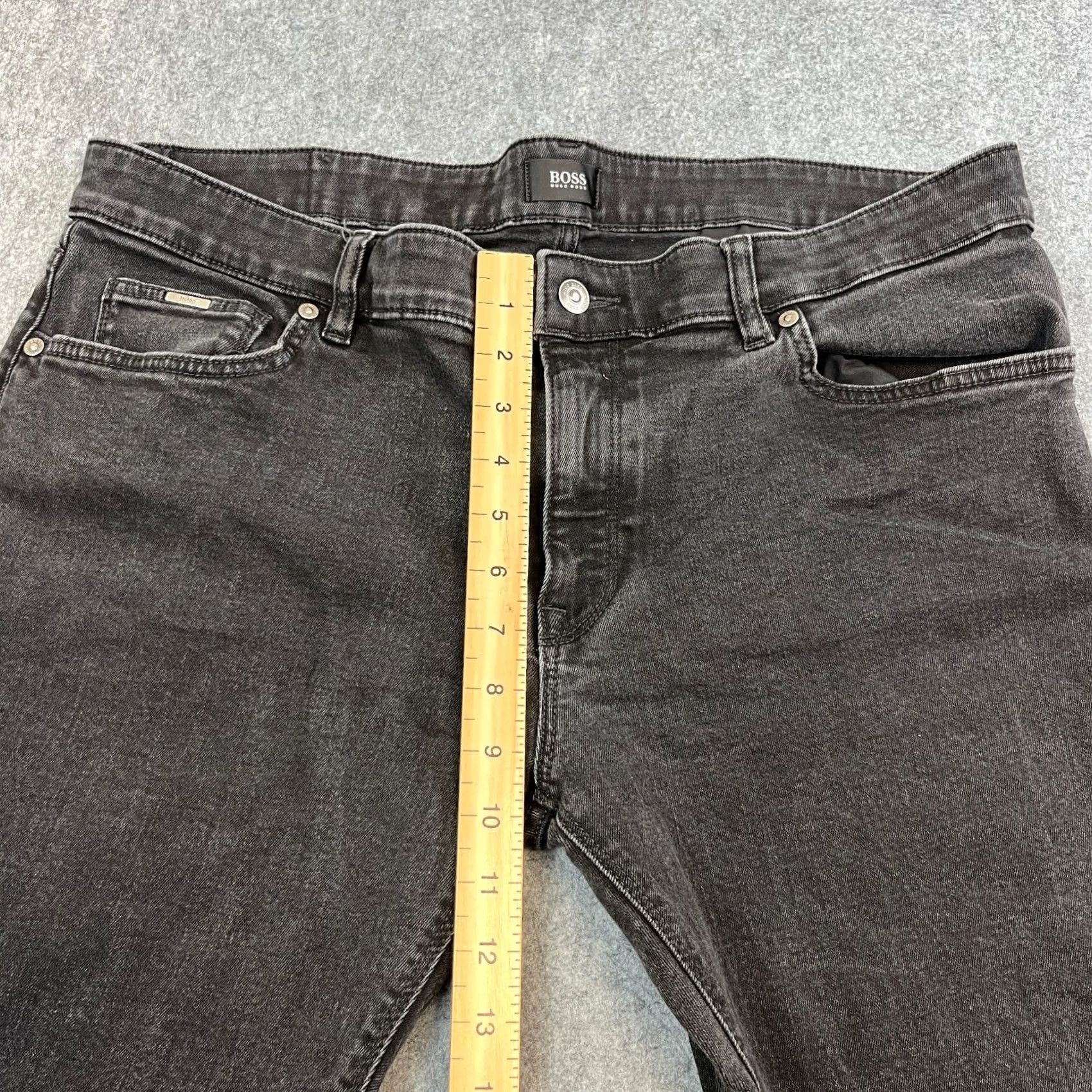 Hugo Boss HUGO BOSS Jeans Tapered Men 38 Slim 32 Dark Black Denim Stretch 5-Pocket Slim Fit Maine 1 Mens Size US 38 / EU 54 - 5 Thumbnail