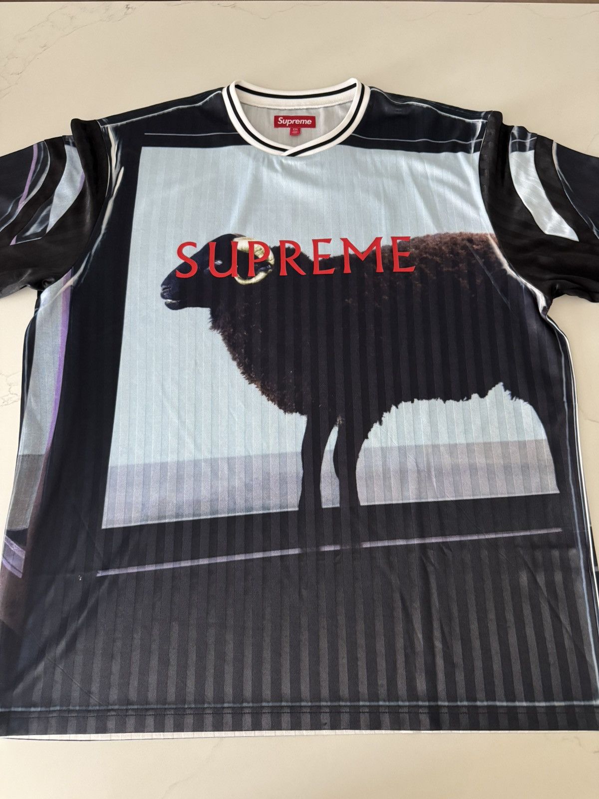 Supreme Supreme x Damien Hirst Goat Soccer Jersey XL | Grailed