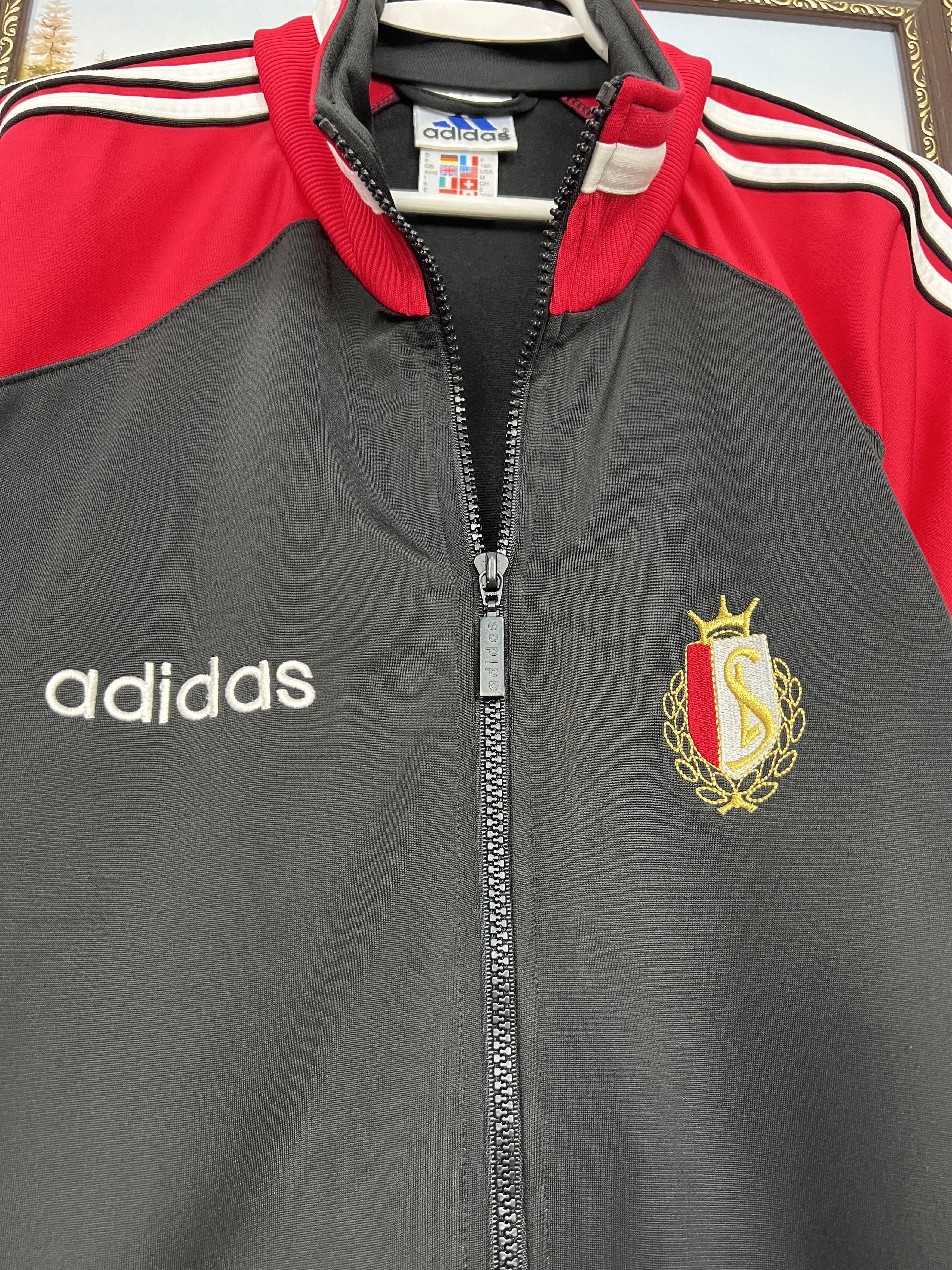 Adidas Vintage 90's Adidas Standard Liege Football Jacket Soccer Size US M / EU 48-50 / 2 - 3 Thumbnail