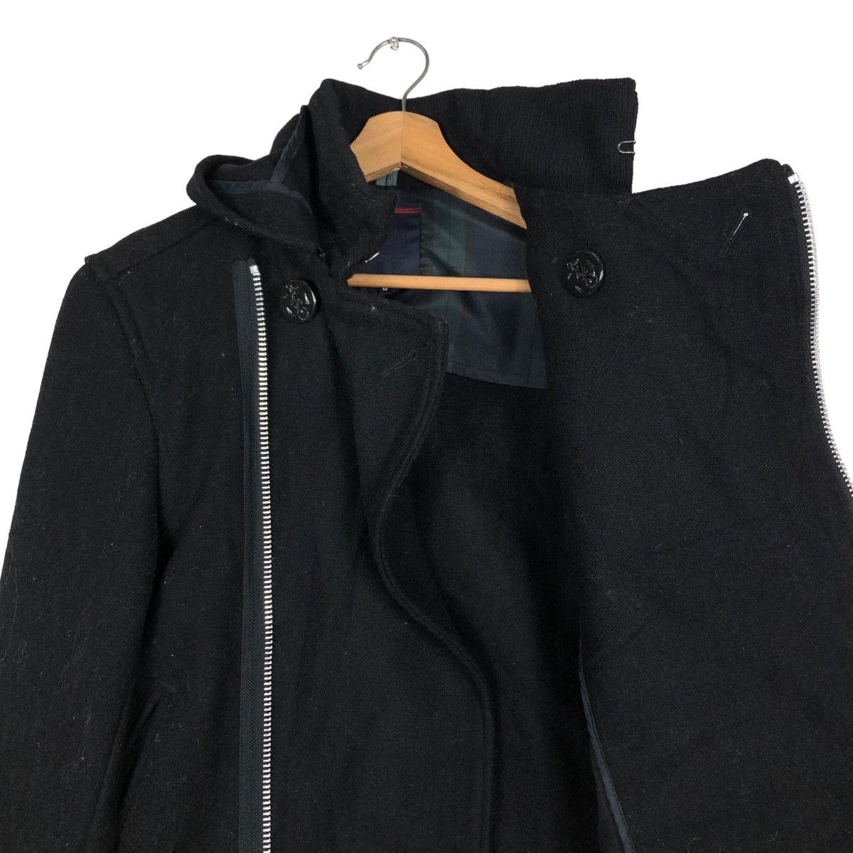 Japanese Brand 🔥Vintage Wool Biker Jacket Asymmetric Zipper CioPanic Japan Size US M / EU 48-50 / 2 - 12 Thumbnail