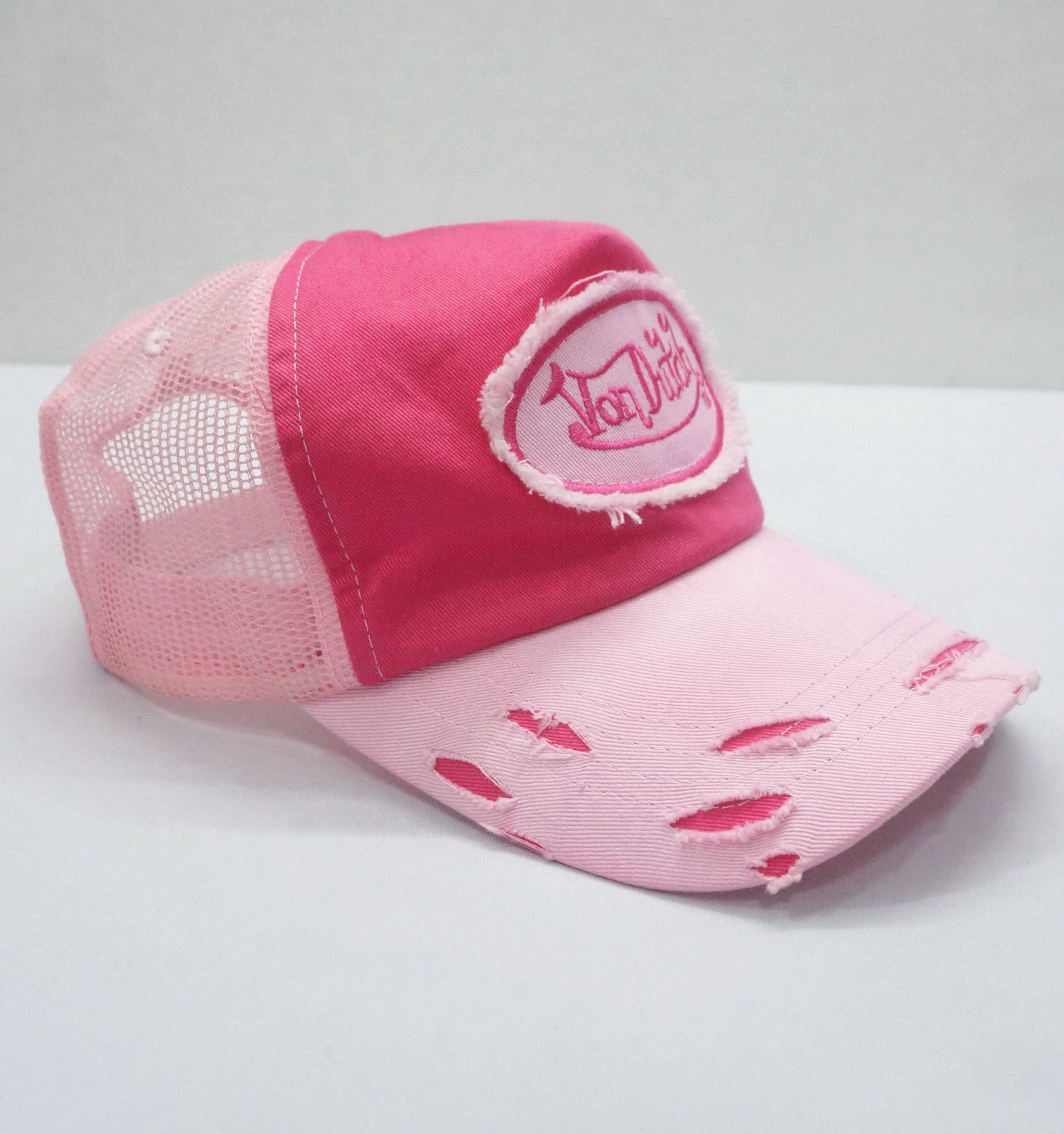 Von Dutch VON DUTCH Distressed Pink Trucker Cap Size ONE SIZE - 4 Thumbnail