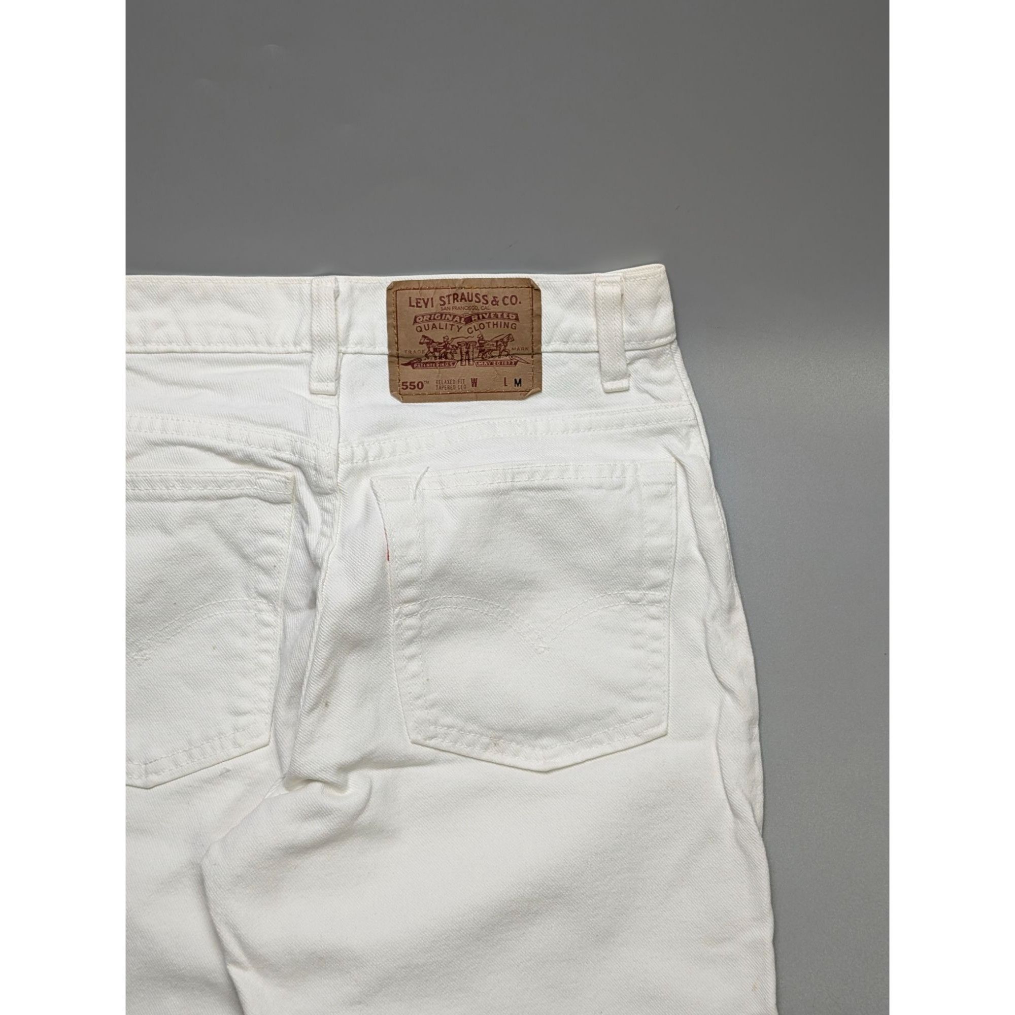 Levi's Levi's 550 Made in USA White Denim Jeans Pants Size 27" / US 4 / IT 40 - 12 Thumbnail