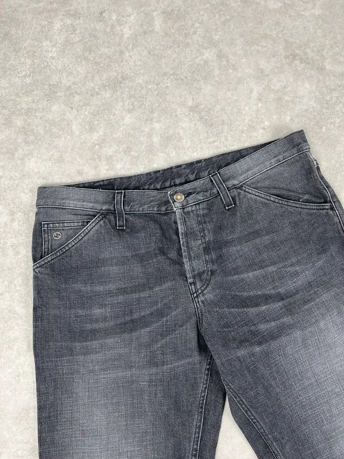 Gucci 2010s Gucci Grey Denim Straight-Leg Jeans Size US 33 - 6 Thumbnail