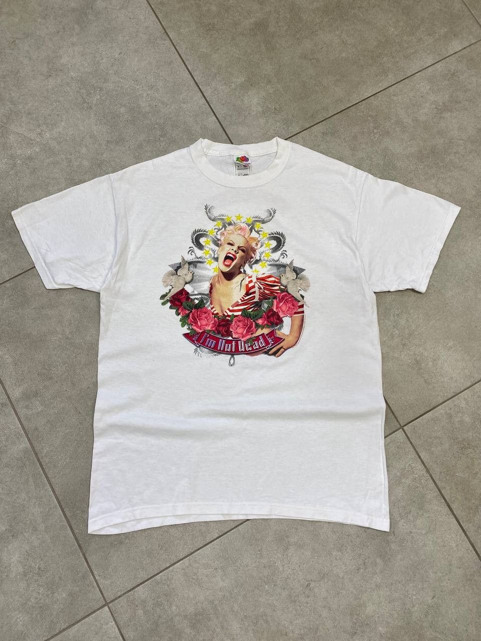Band Tees Vintage Pink 2007 I'm Not Dead World Tour T-Shirt Size US L / EU 52-54 / 3 - 1 Thumbnail