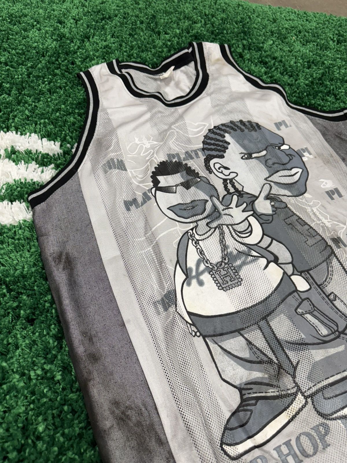 Vintage RARE 90s Hip Hop Urban Cartoon Jersey Grail Large Size US L / EU 52-54 / 3 - 4 Thumbnail
