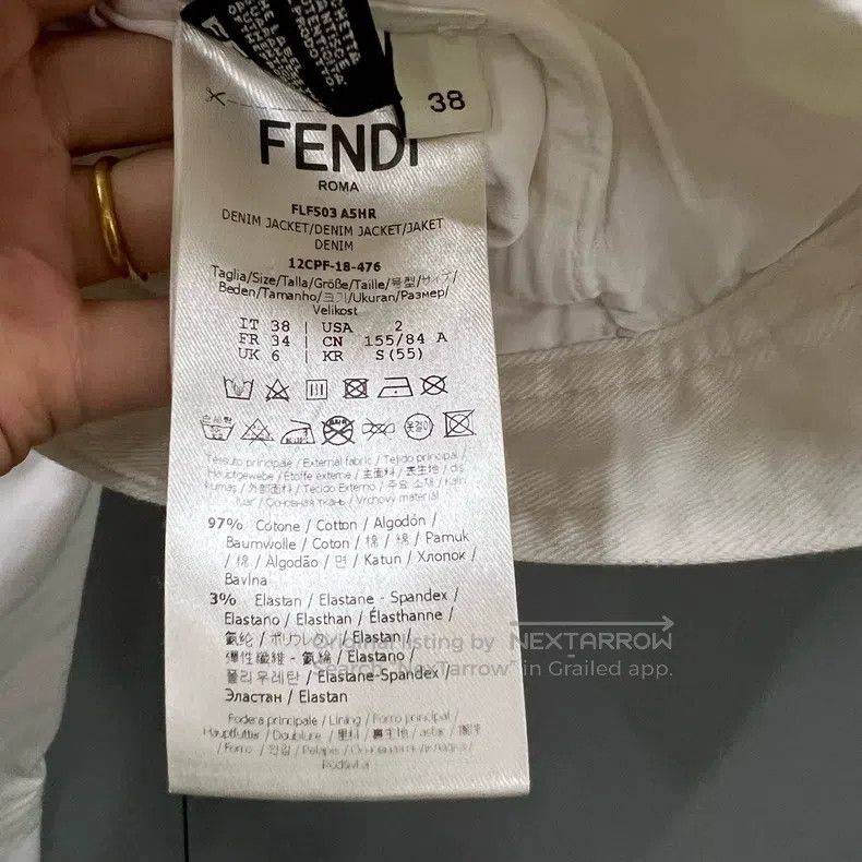 Fendi Fendi White Denim Jacket Size XS / US 0-2 / IT 36-38 - 3 Thumbnail