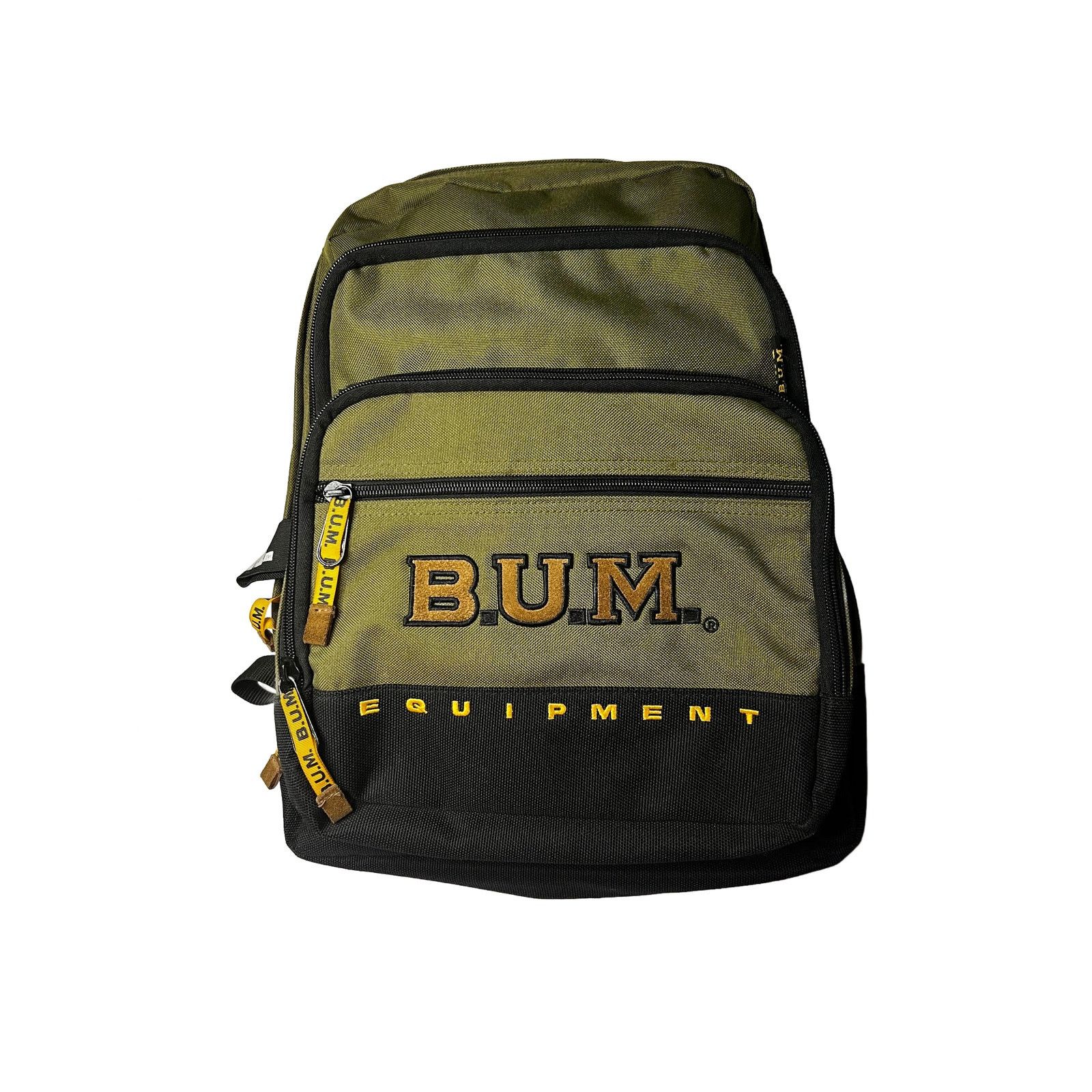 B.U.M Equipment Vintage 1990's B.U.M Equipment Green/Black Backpack Size ONE SIZE - 5 Thumbnail