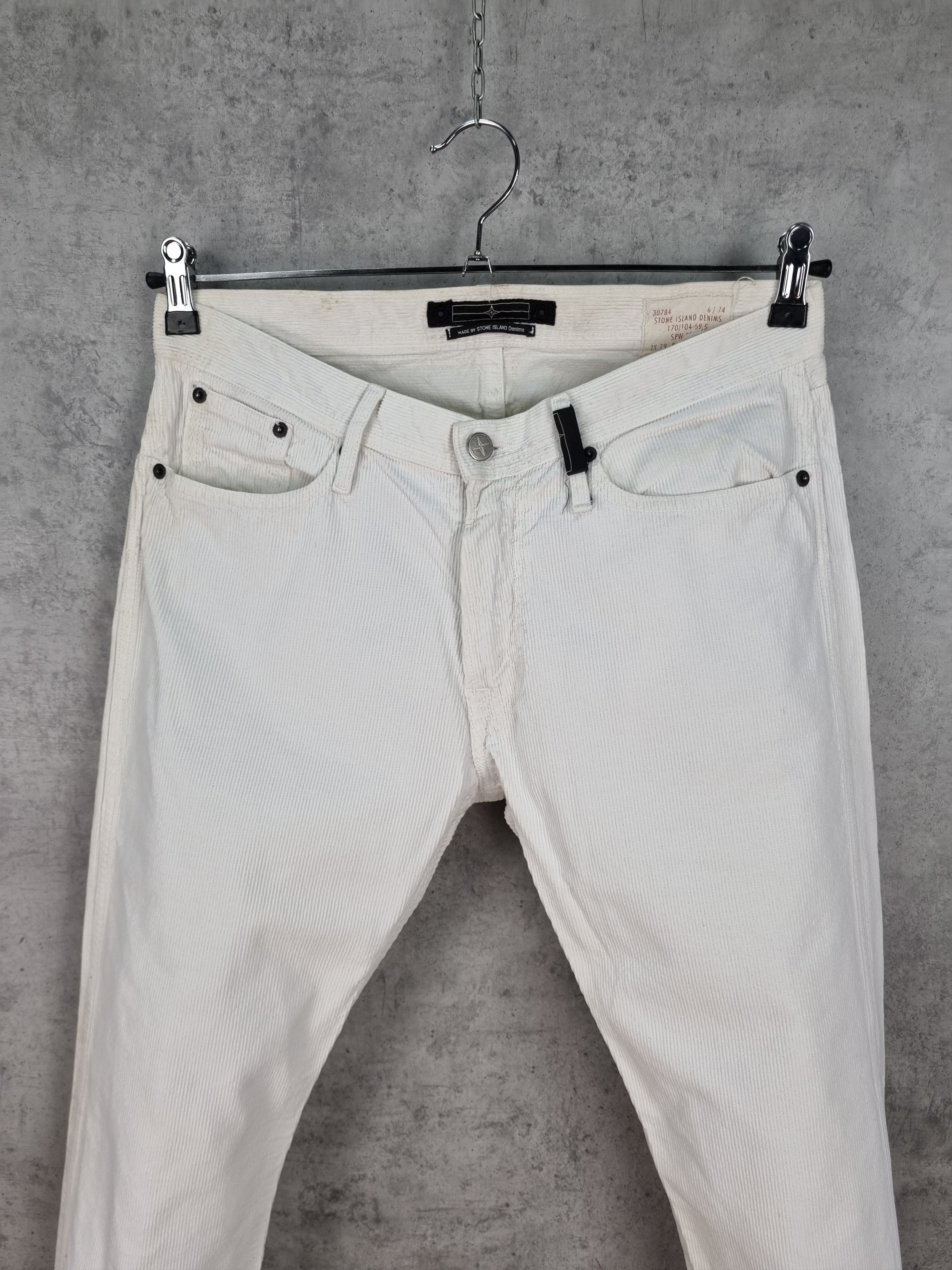 Stone Island × Vintage Dirty Corduroy Stone Island White Slim Fit Pants Size US 31 - 5 Thumbnail