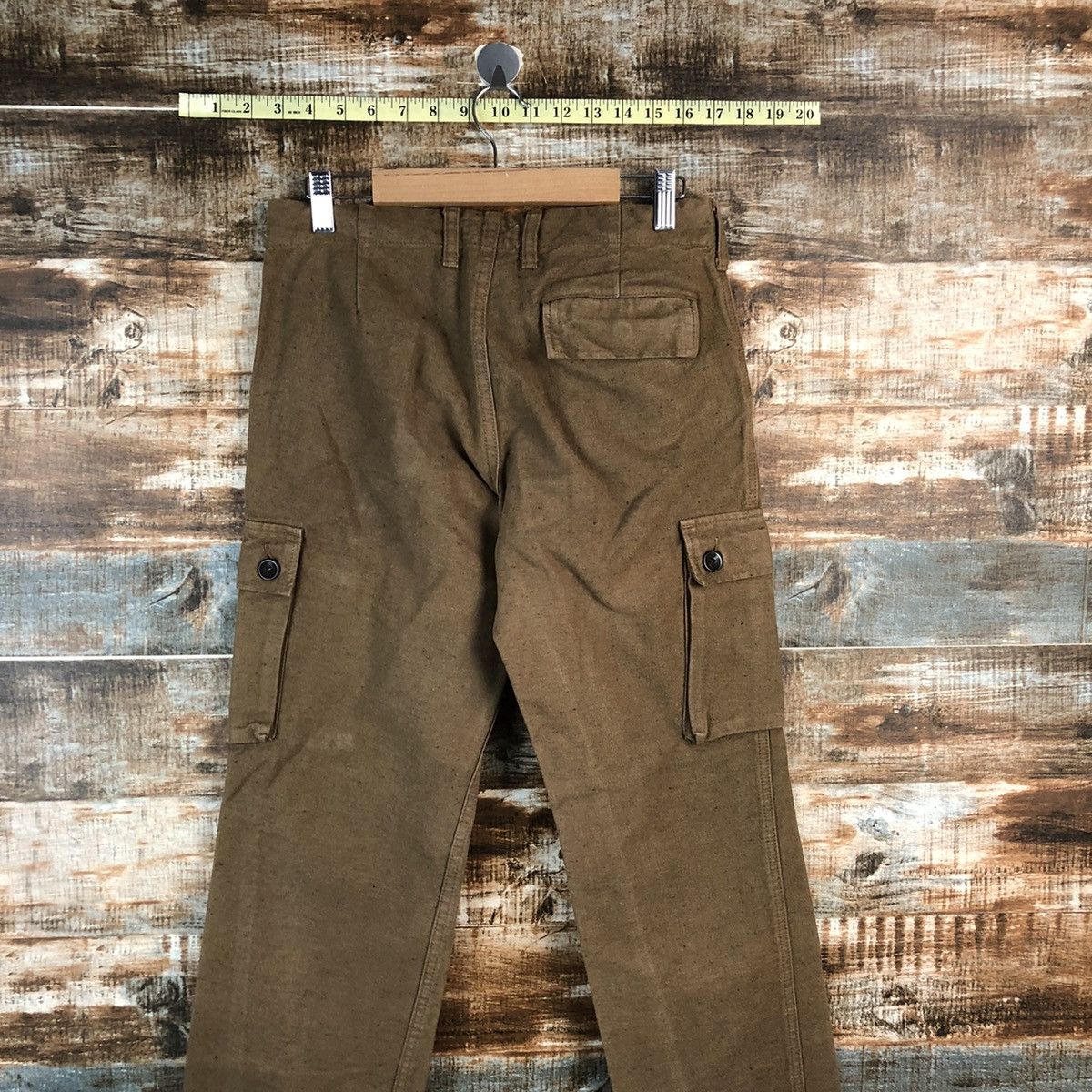 Japanese Brand Domingo Co Brown Cargo Multipocket Pants #A2437 Size US 27 - 16 Thumbnail