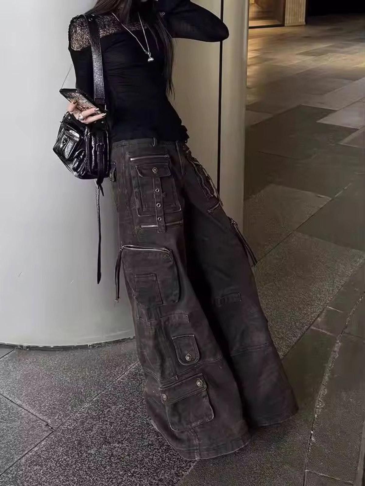Multi-pocket Design Work Pants for Women