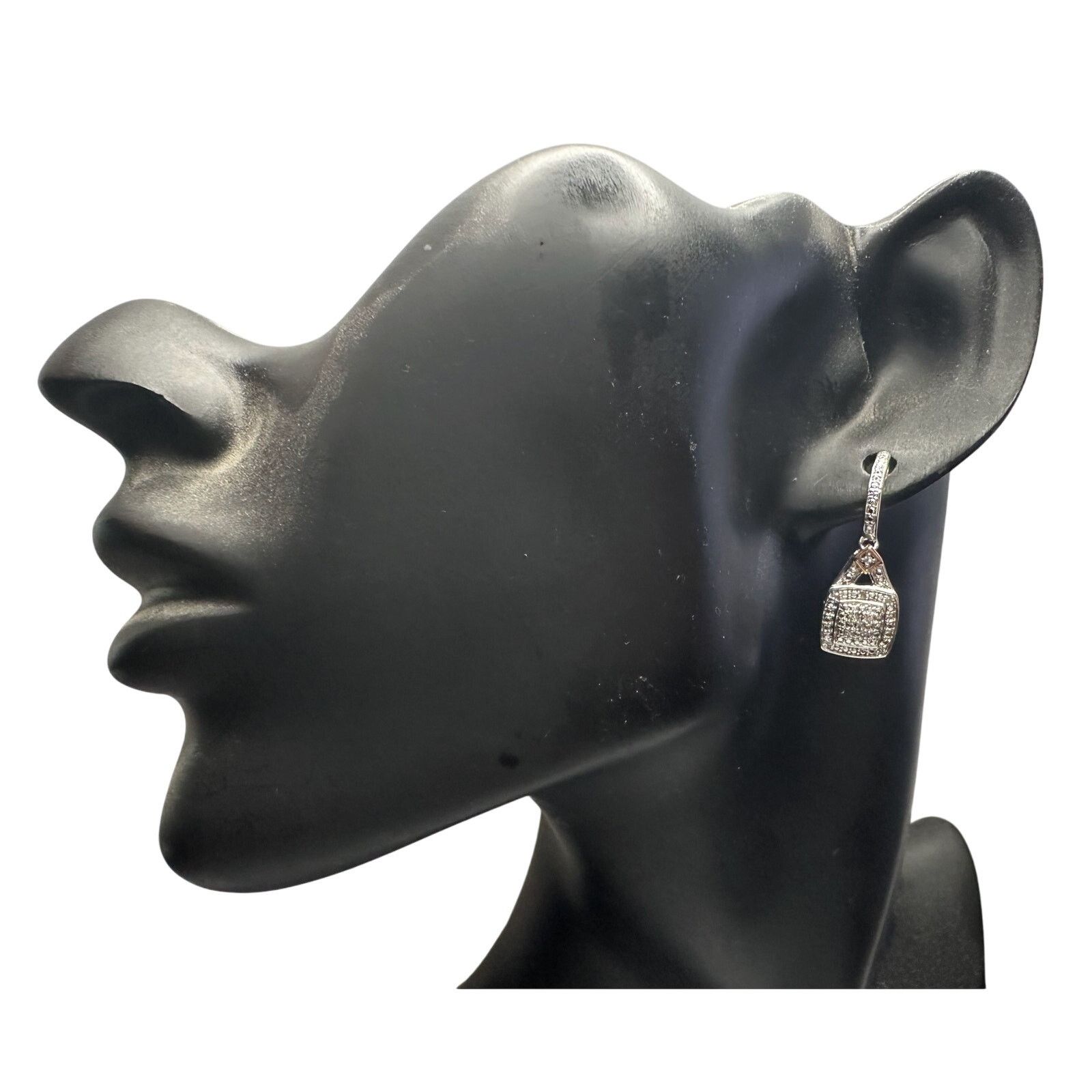 Other 1/4 Carat Diamond Cushion Cut Dangle Earrings Size ONE SIZE - 1 Thumbnail