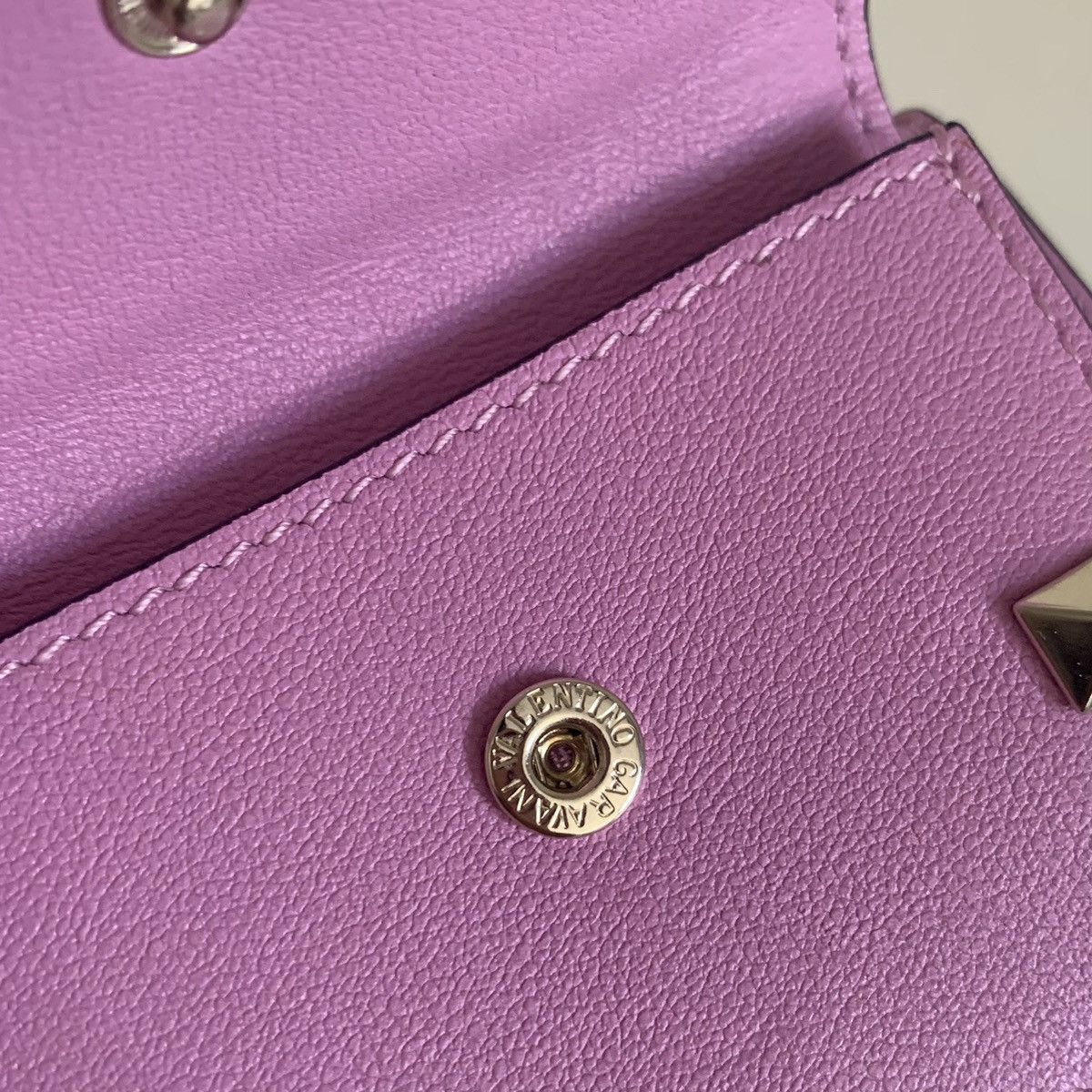 Valentino Pink rockstud trifold wallet Size ONE SIZE - 15 Thumbnail