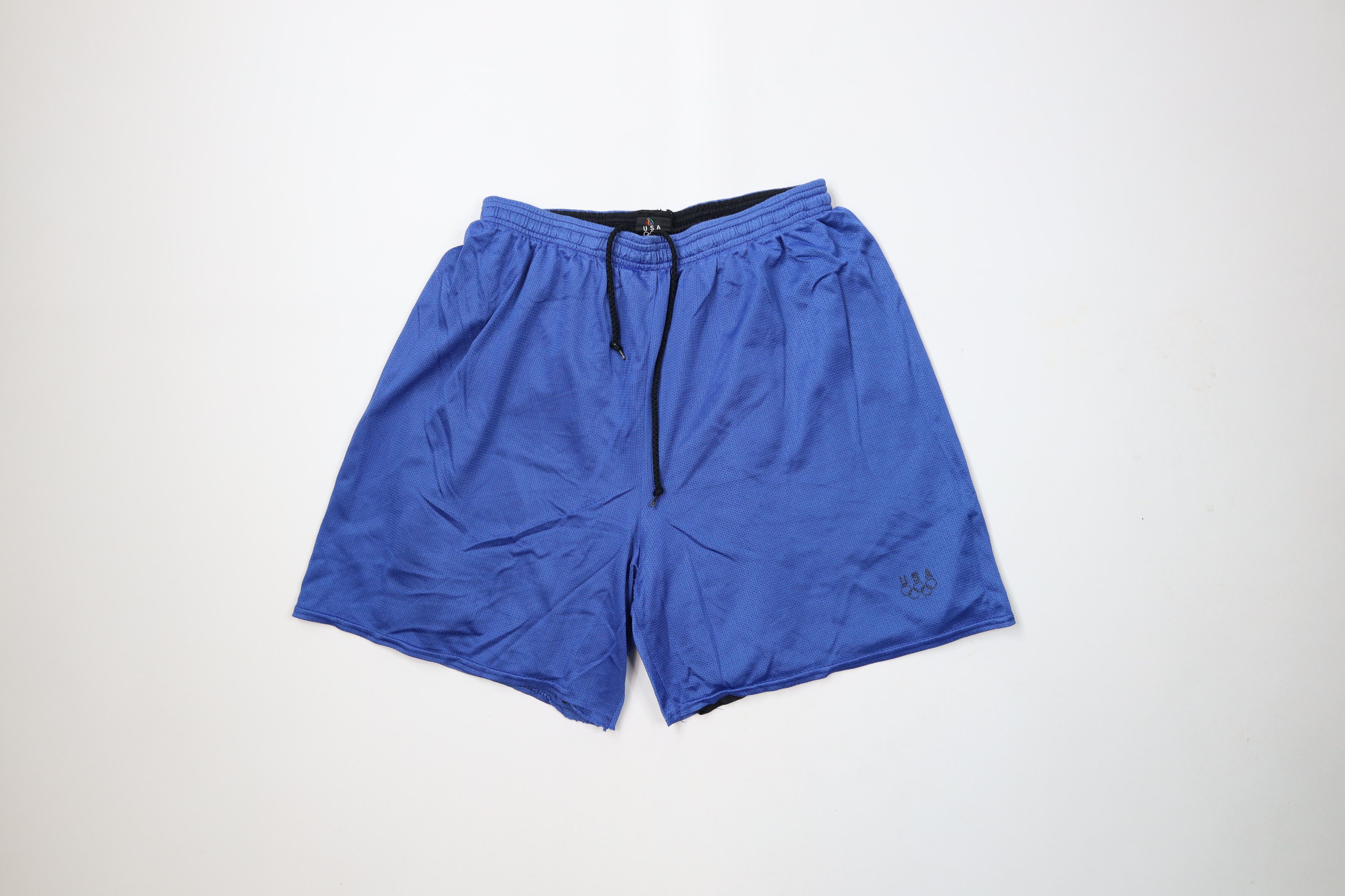 Vintage Vintage 90s USA Olympics Distressed Reversible Mesh Shorts Size US 32 / EU 48 - 1 Thumbnail