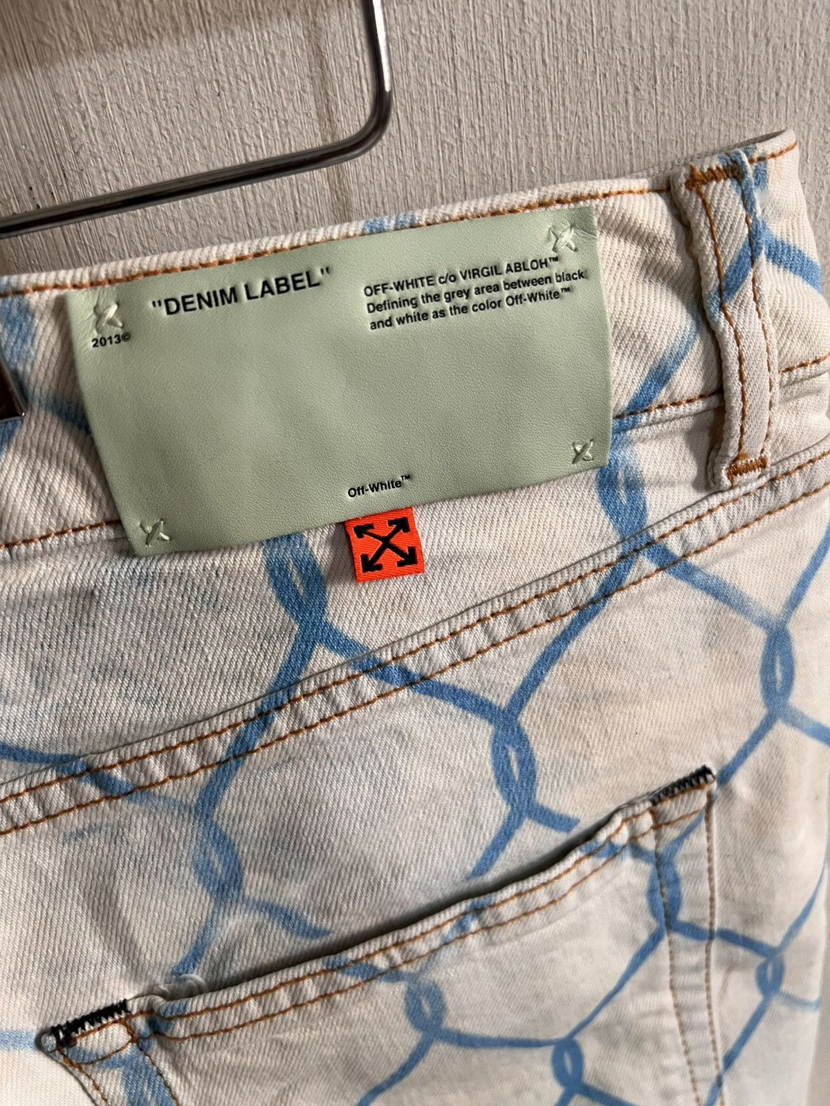 Off-White Off white fence bleached skinny jeans Size US 34 / EU 50 - 10 Thumbnail