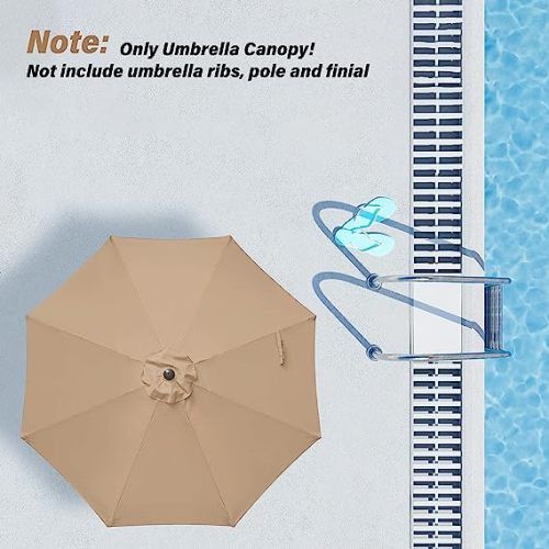 Designer × Homemade 9' Patio Umbrella Replacement Canopy Outdoor Table Market Ya Size US L / EU 52-54 / 3 - 6 Thumbnail