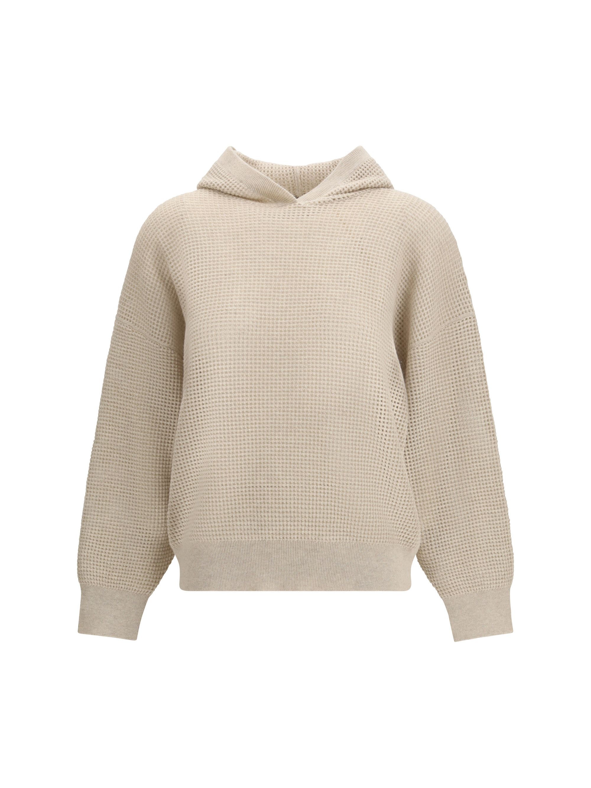 Brunello Cucinelli Sparkling Net cotton hooded Sweatshirt Size M / US 6-8 / IT 42-44 - 1 Thumbnail