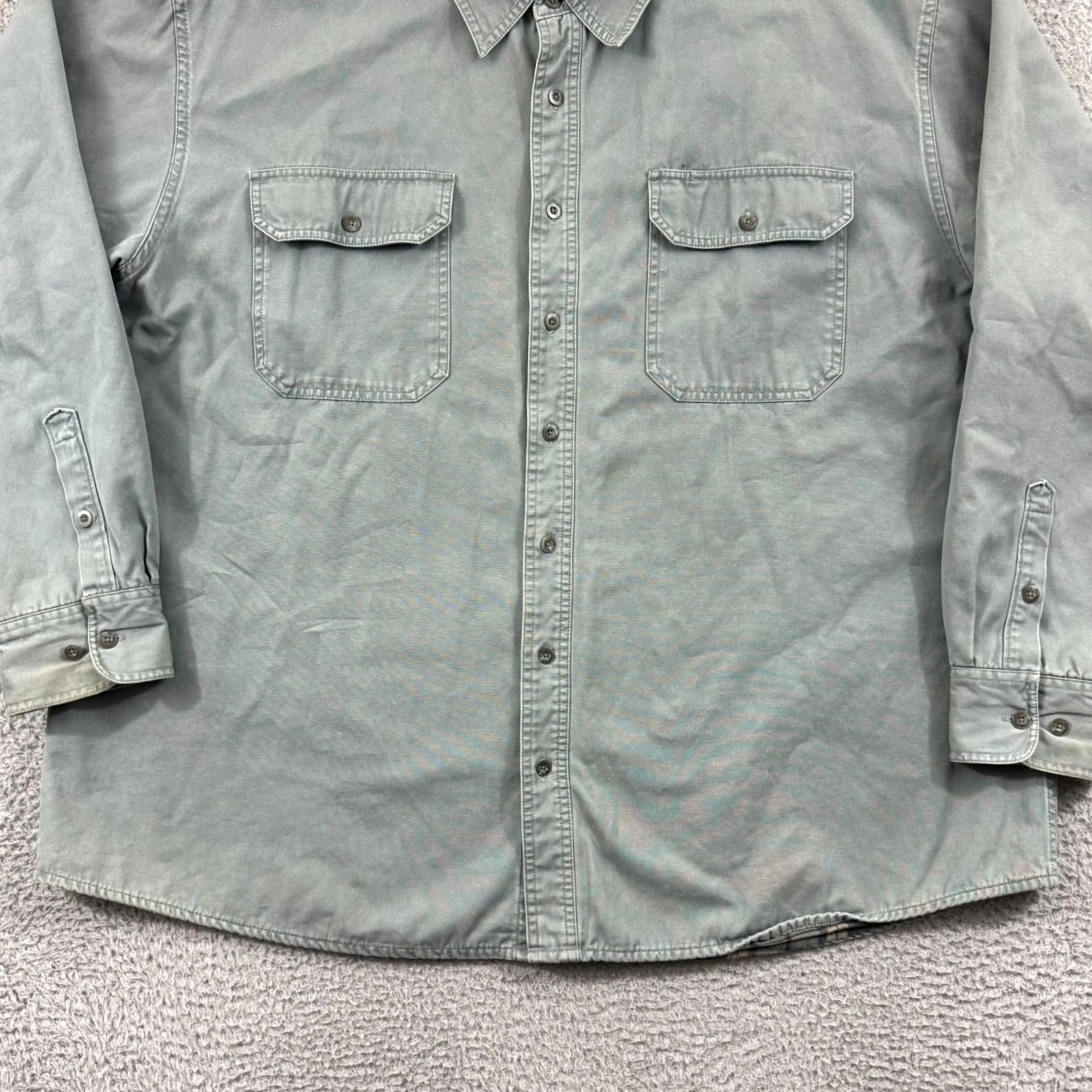 Vintage VINTAGE Cabela's Shacket Shirt 3XLT Long Sleeve Flannel Lined Button Up Pocket Heavy USA Blue Size US XXL / EU 58 / 5 - 3 Thumbnail