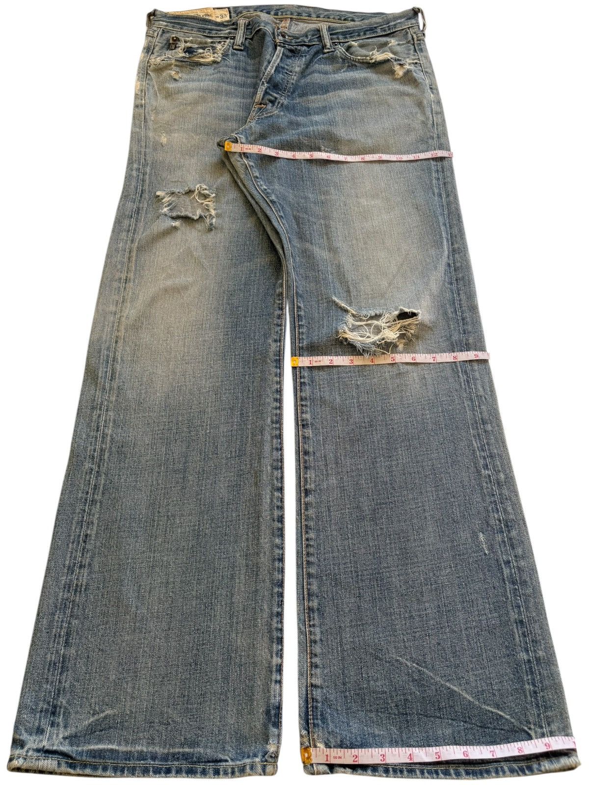 Abercrombie & Fitch Vintage Abercrombie Mud Wash Distressed Bootcut Flare Jeans Size US 34 / EU 50 - 13 Thumbnail